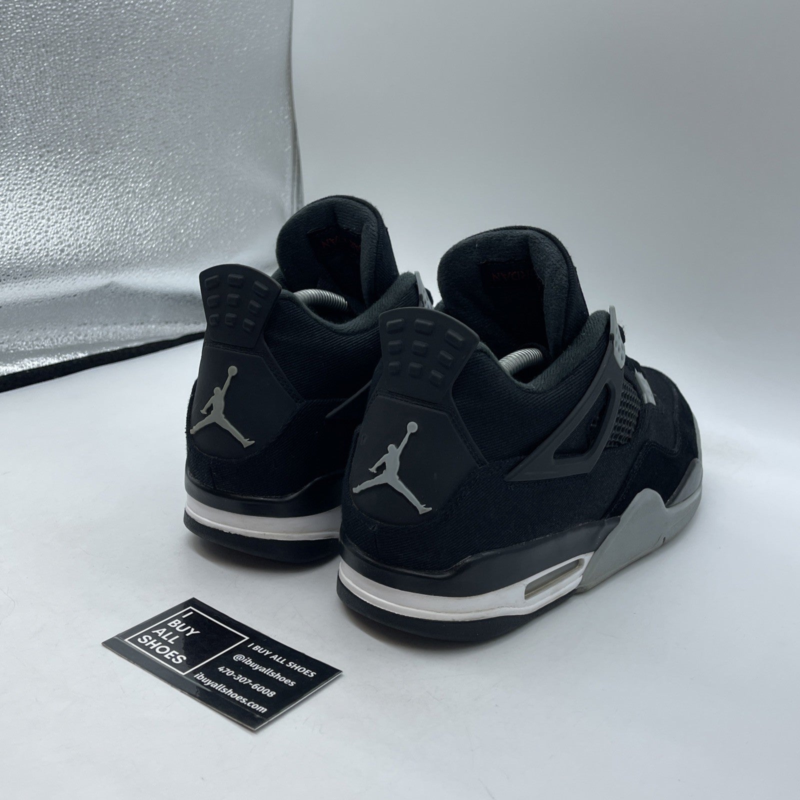 Size 10 - Jordan 4 Retro SE Mid Black Canvas Grey Suede (DH7138-006)