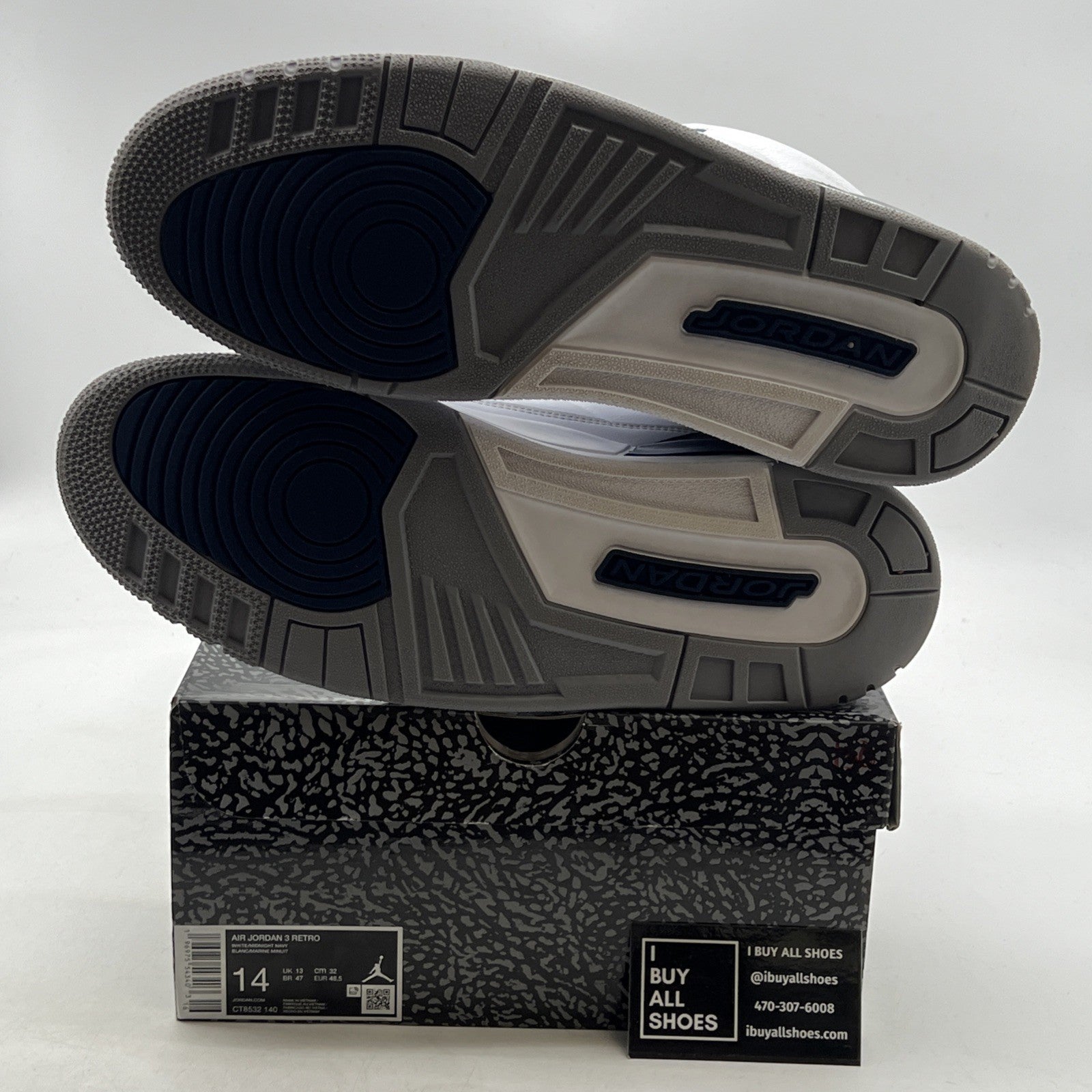 Size 14 - Air Jordan 3 Retro Midnight Navy (CT8532-140)