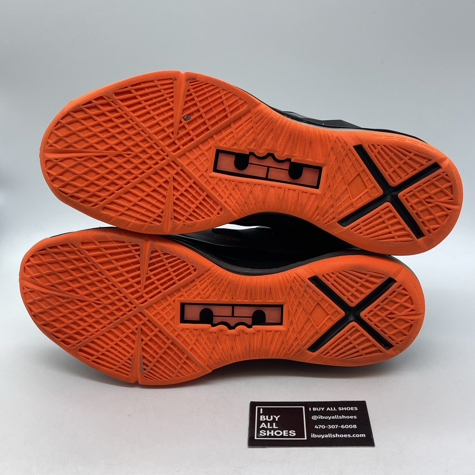 Size 13 - Nike LeBron 10 Lava Grey Black Orange Leather (541100-002)