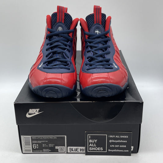 Size 6.5Y - Nike Air Foamposite Pro USA Red Blue White Leather (CZ2520-600)