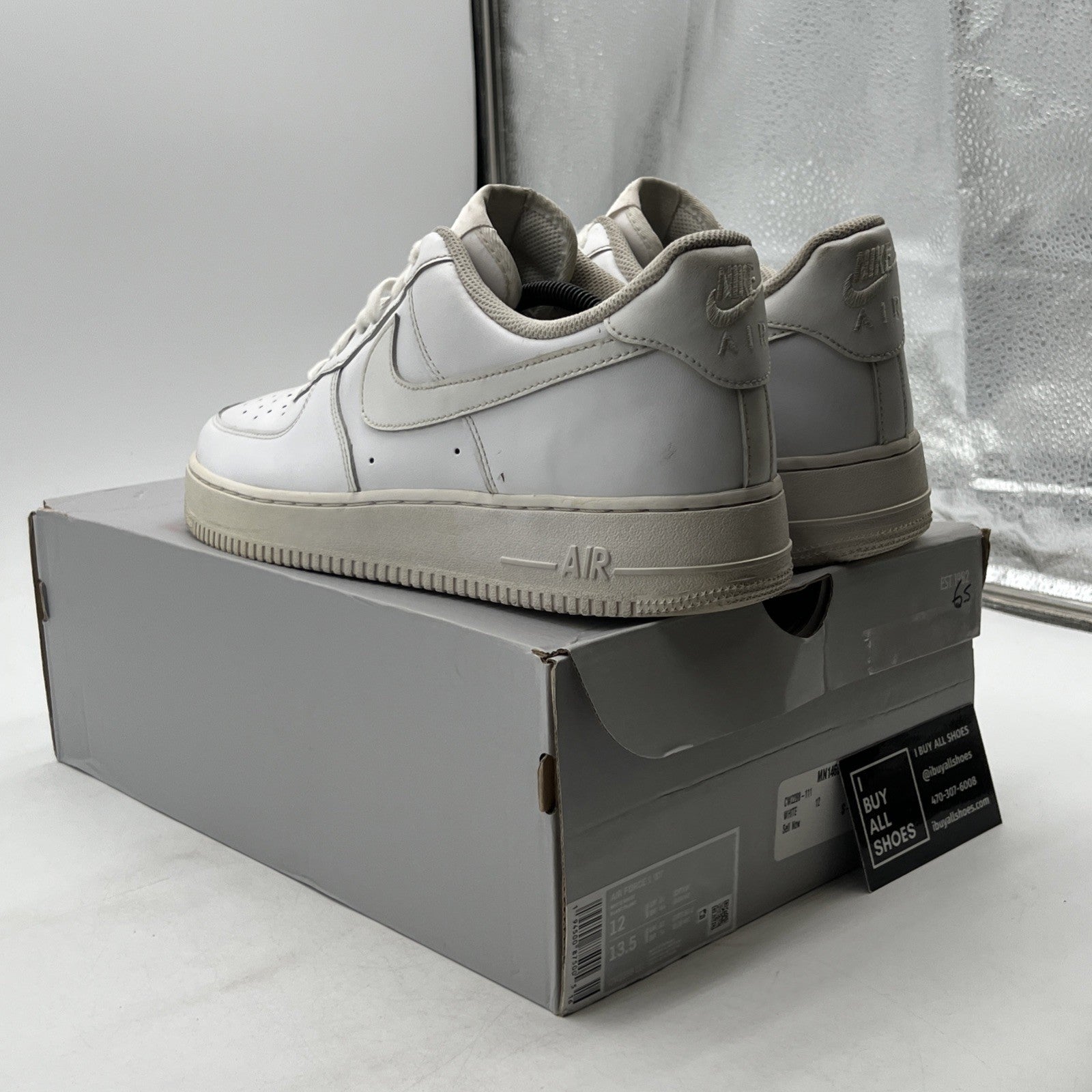 Size 12 - Nike Air Force 1 '07 Low Triple White (CW2288-111)