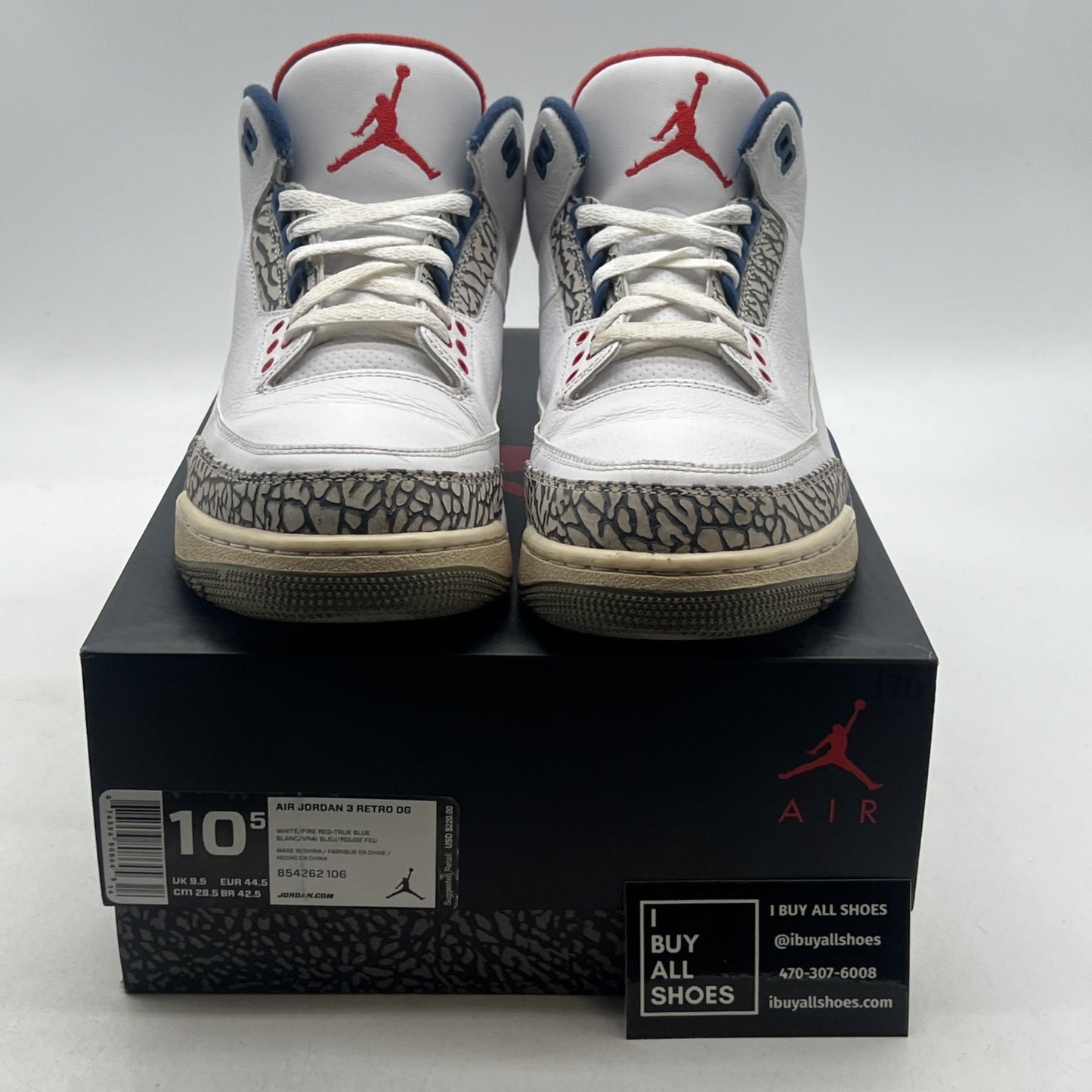Size 10.5 - Air Jordan 3 Retro OG Mid True Blue (854262-106)