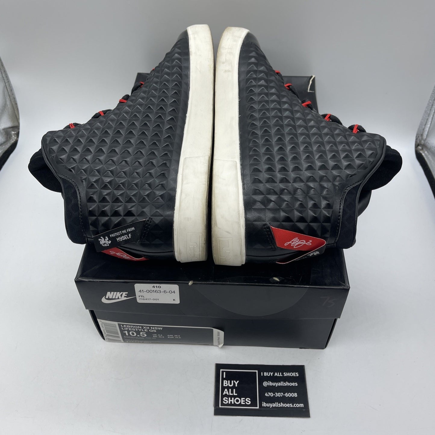 Size 10.5 - Nike LeBron 12 NSW Lifestyle QS Black Challenge Red (716417-001)