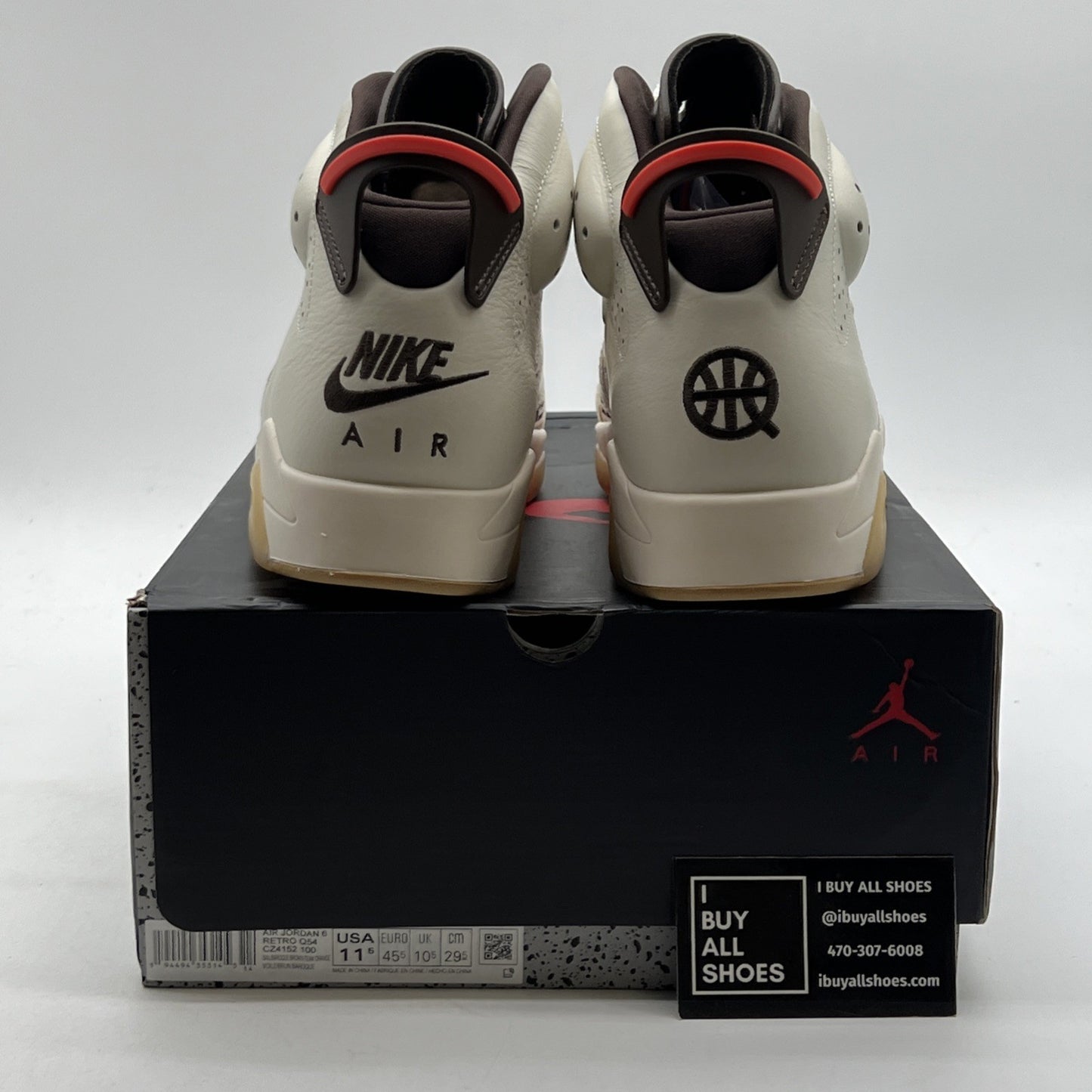 Size 11.5 - Air Jordan 6 Retro Quai 54 - Sail Gum (CZ4152-100)