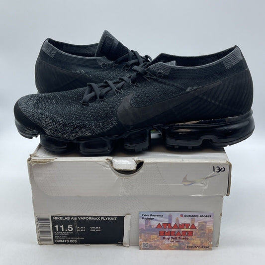 Size 11.5 - NikeLab Air VaporMax Triple Black Suede Leather (899473-003)