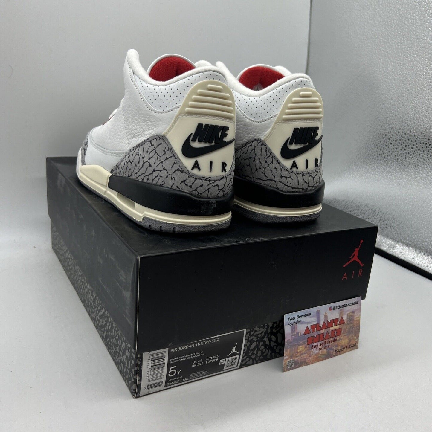 Size 5 - Jordan 3 Retro Mid White Cement Reimagined Brand New Og All