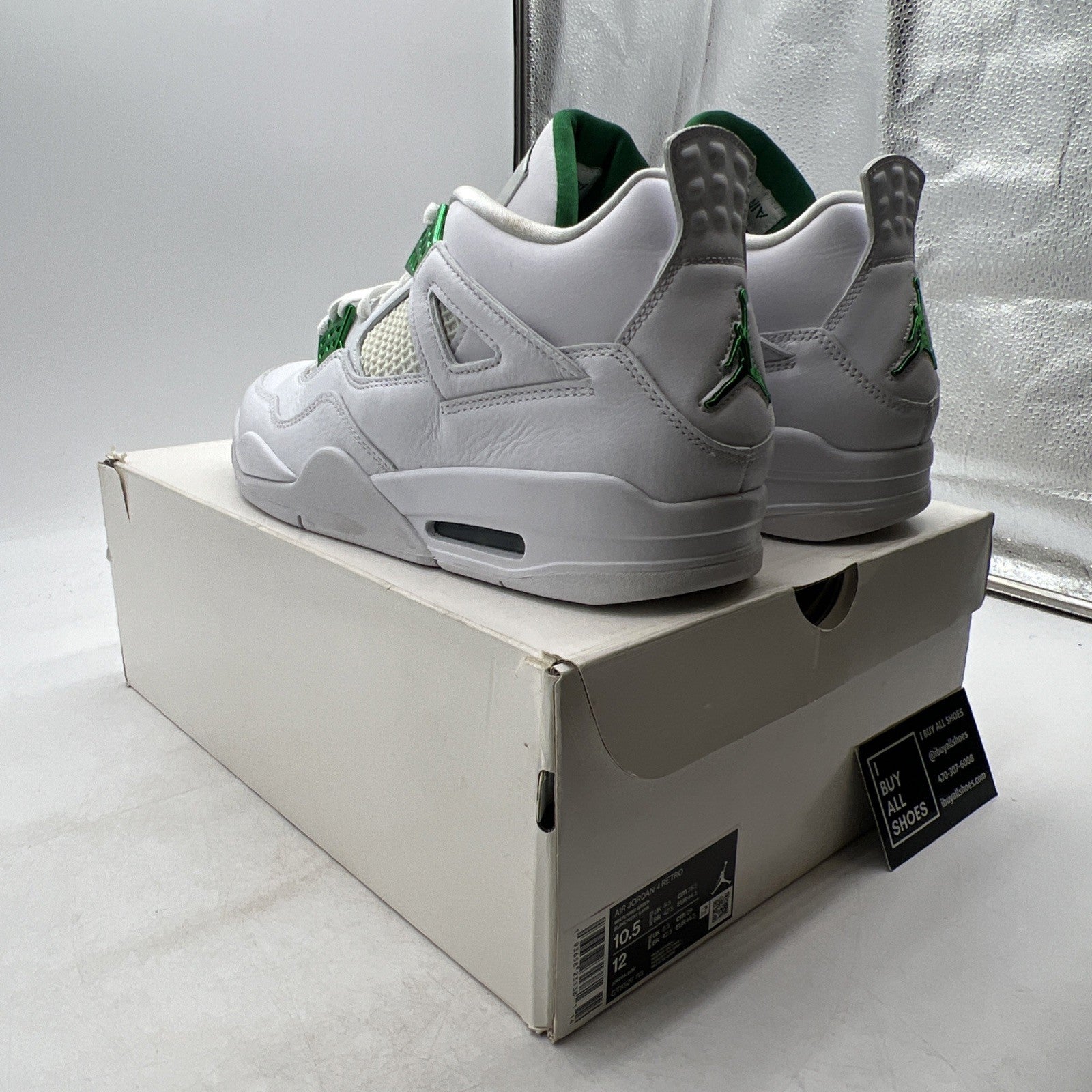Size 10.5 - Air Jordan 4 Retro Green Metallic (CT8527-113)