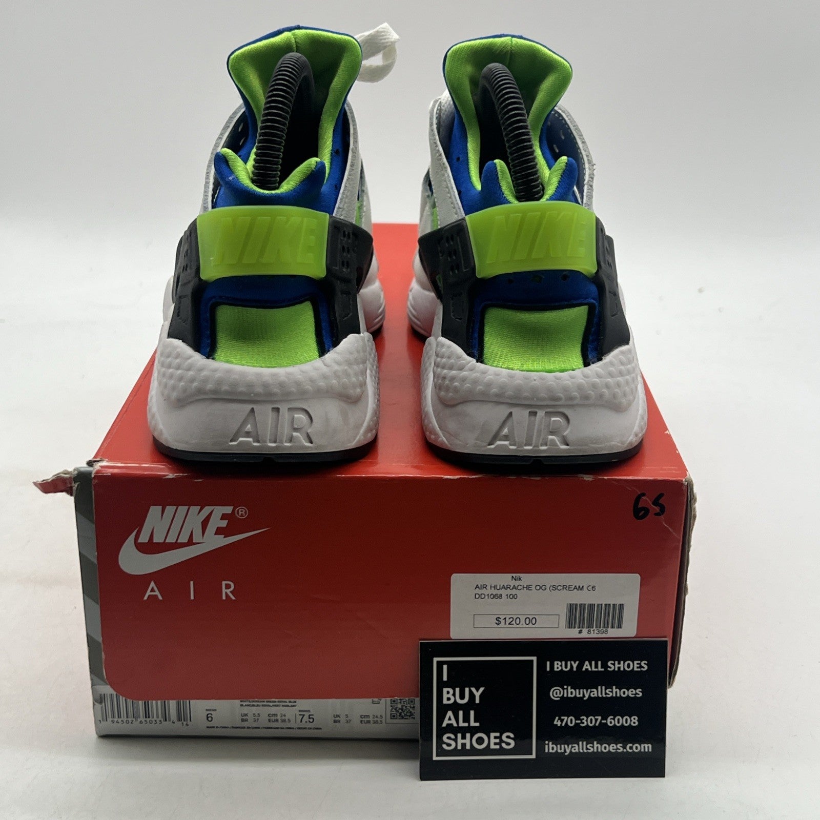 Size 6 - Nike Air Huarache 2021 Scream Green (DD1068-100)