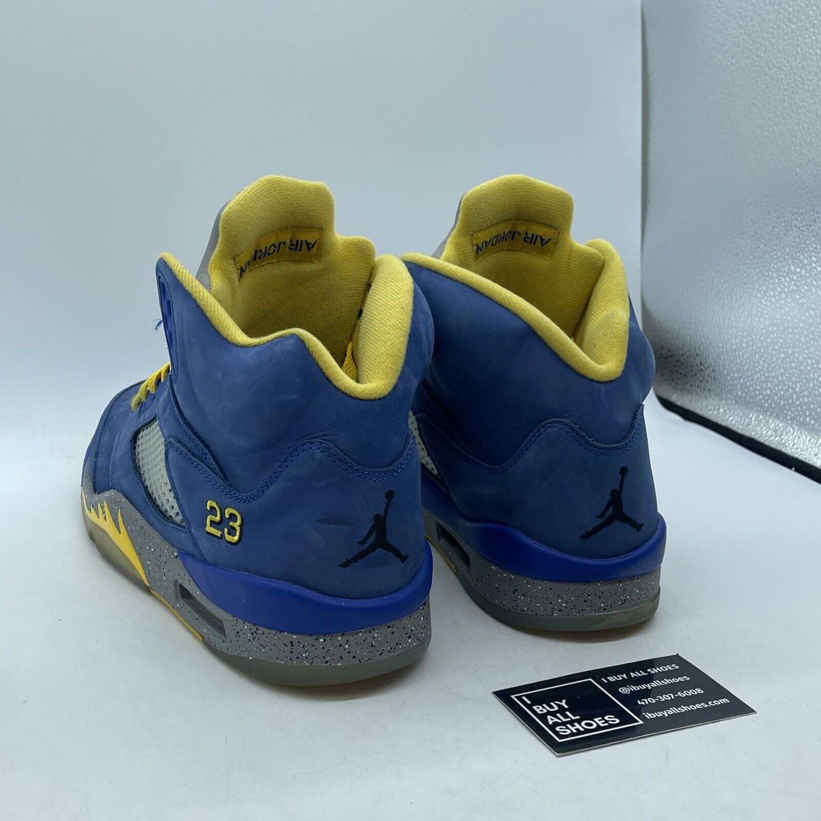 Size 11 - Air Jordan 5 Retro Laney Blue Grey Yellow Suede Leather (CD2720-400)