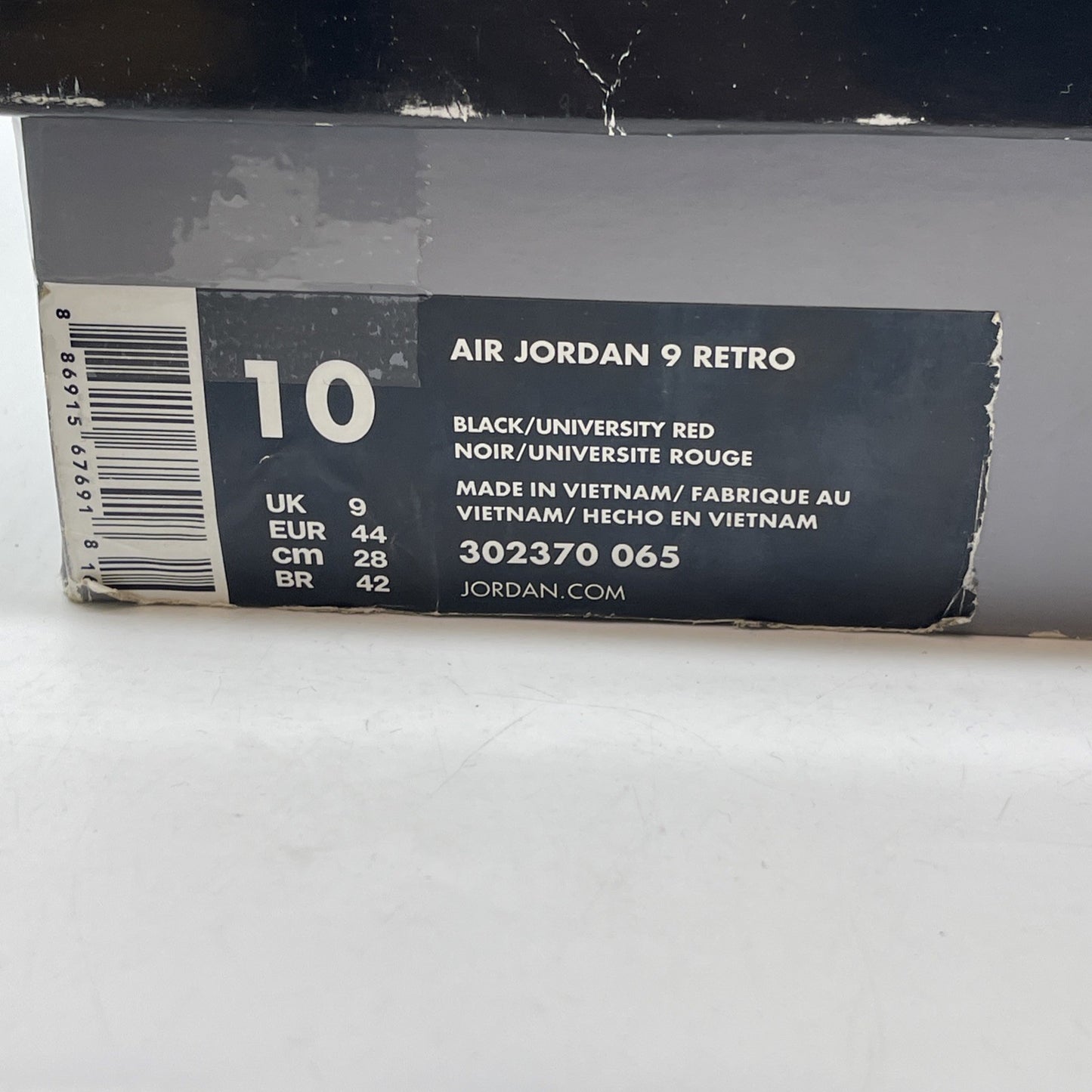 Size 10 - Air Jordan 9 Retro Dream It, Do It Black Suede Leather (302370-065)