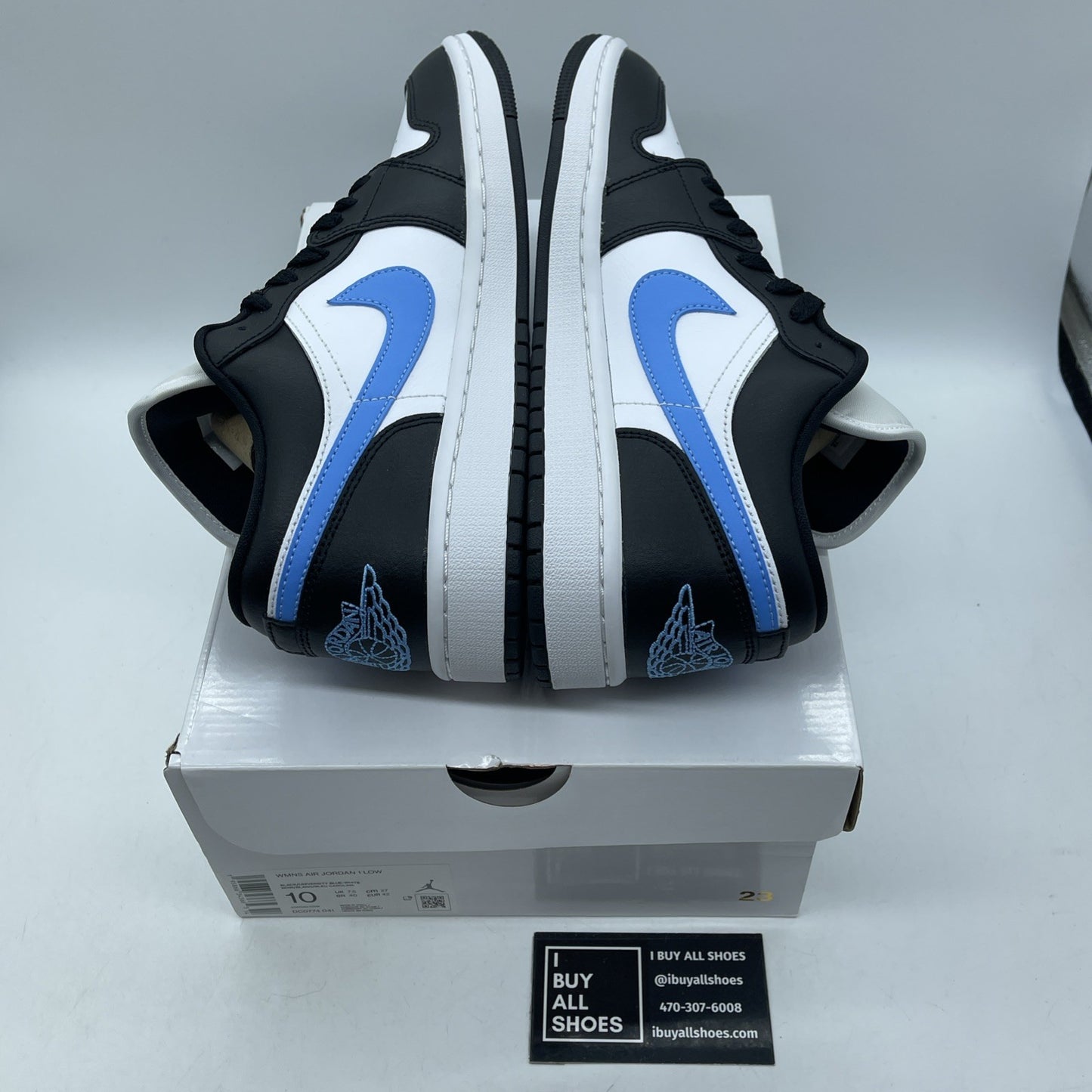 Size 10 - Nike Air Jordan 1 Low Black University Blue White (DC0774-041)