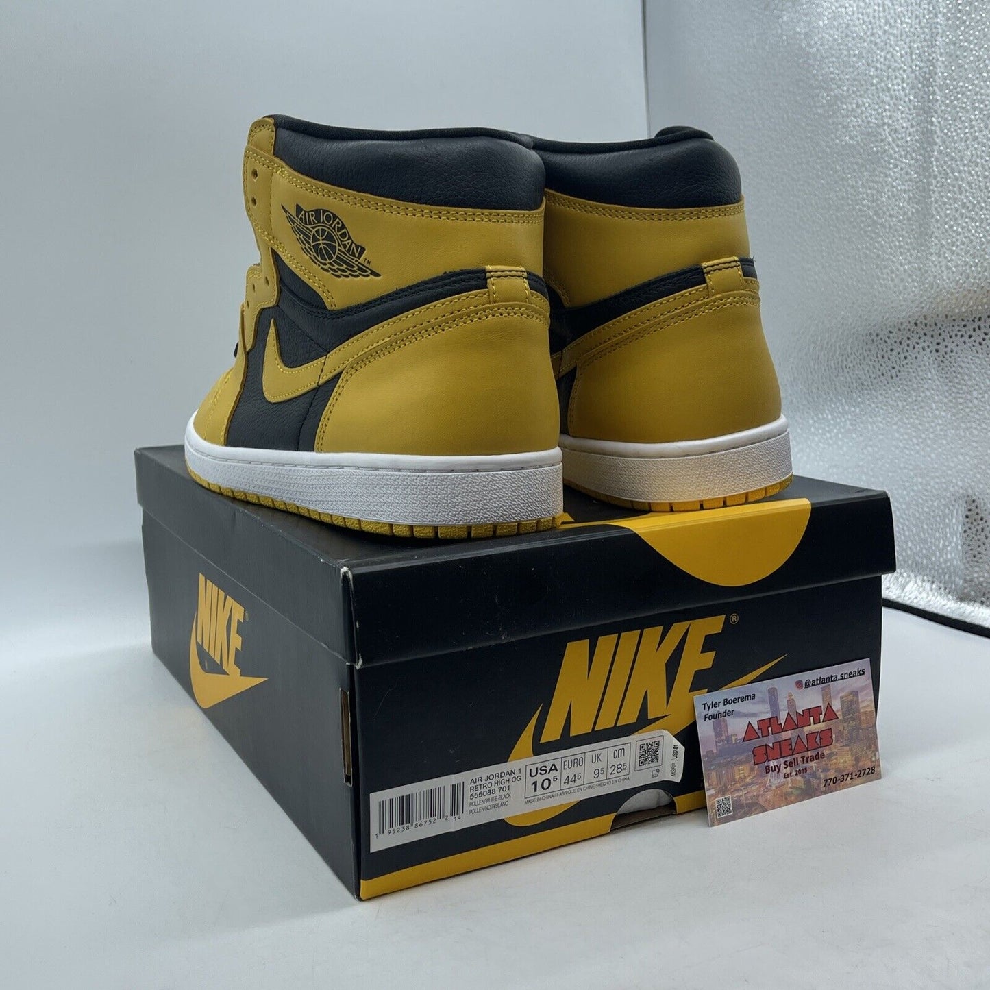 Size 10.5 - Jordan 1 Retro OG High Pollen Yellow White Black (555088-701)
