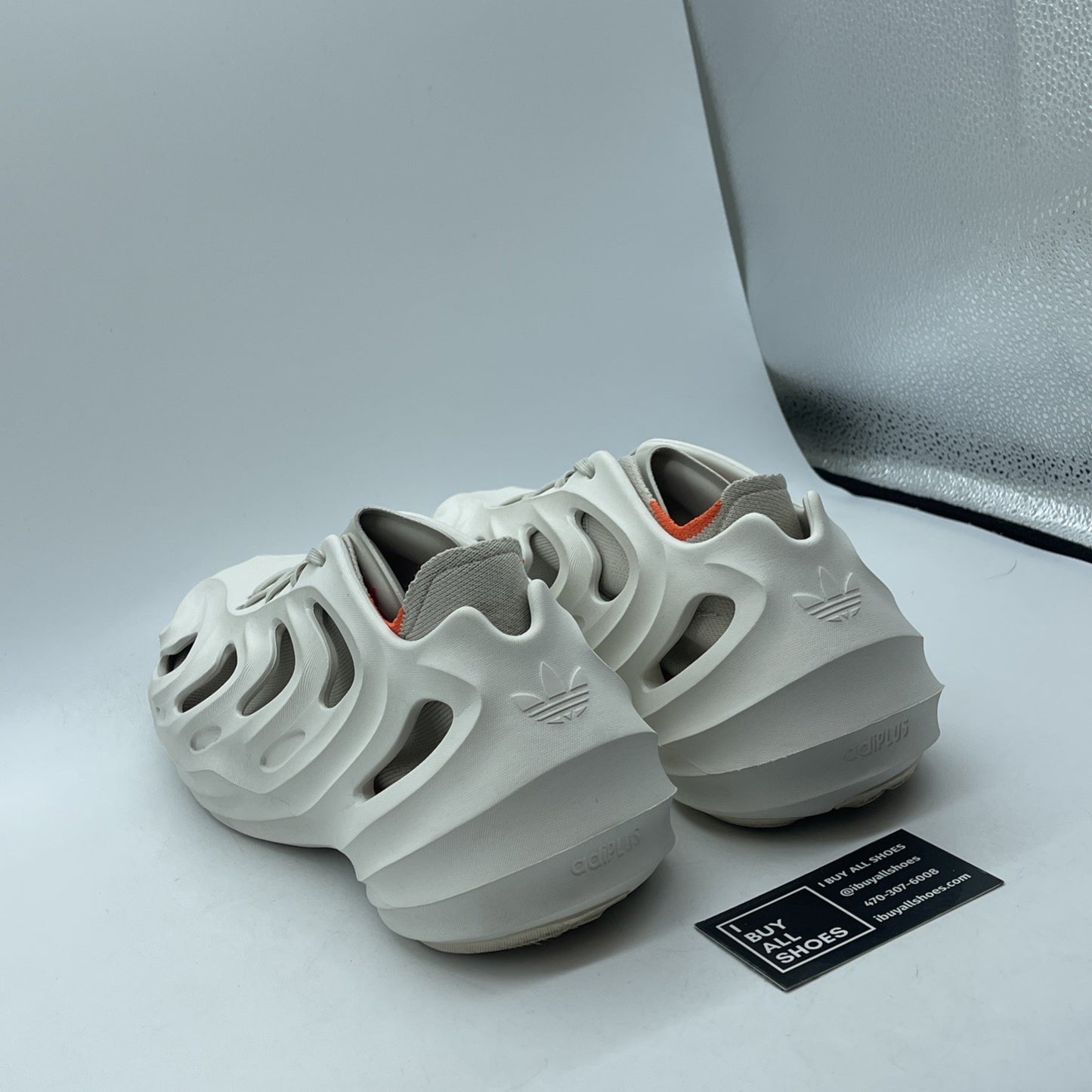 Size 10.5 - Adidas adiFOM Q Off White Aluminum Athletic Shoes (GY4455)