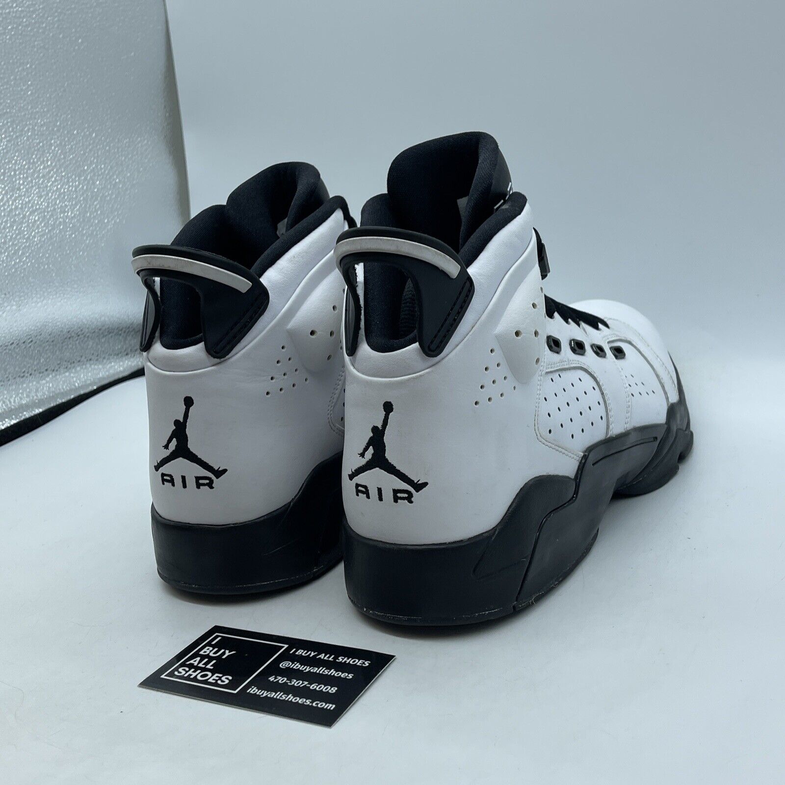 Size 12 - Nike Air Jordan 6-17-23 Motorsports White Black Sneakers (DC7330-100)