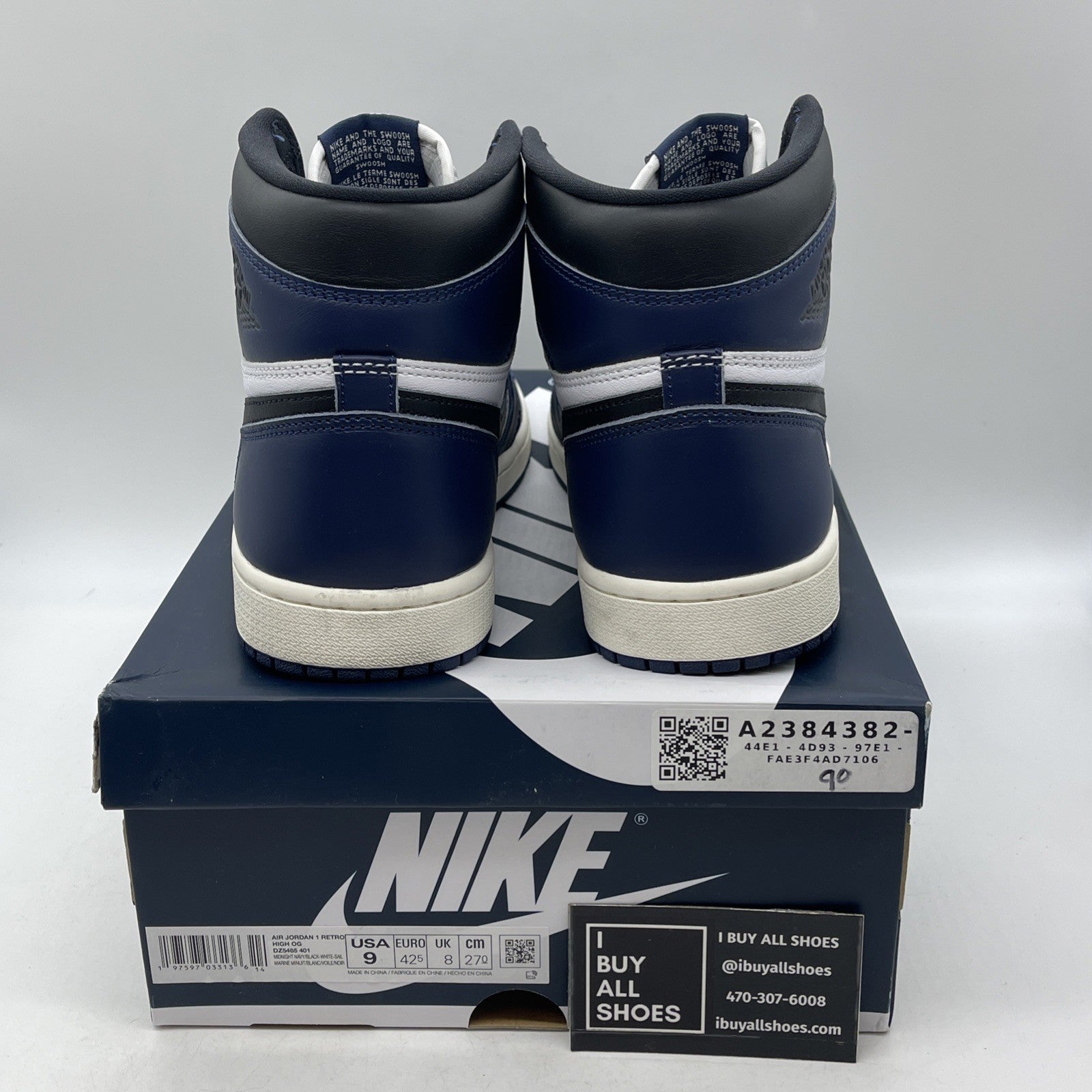 Size 9 - Air Jordan 1 Retro OG High Midnight Navy (DZ5485-401)