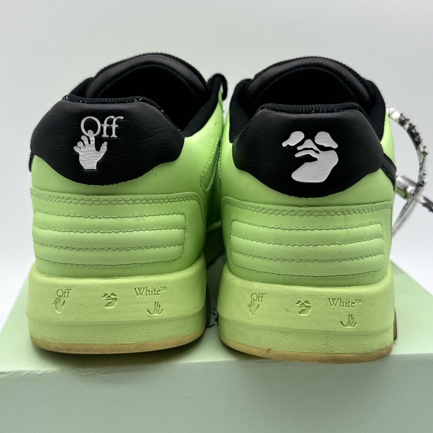 Size 7 - Off-White Out of Office Off White Fluo Green Black Icy Sole Sz 40 Eu