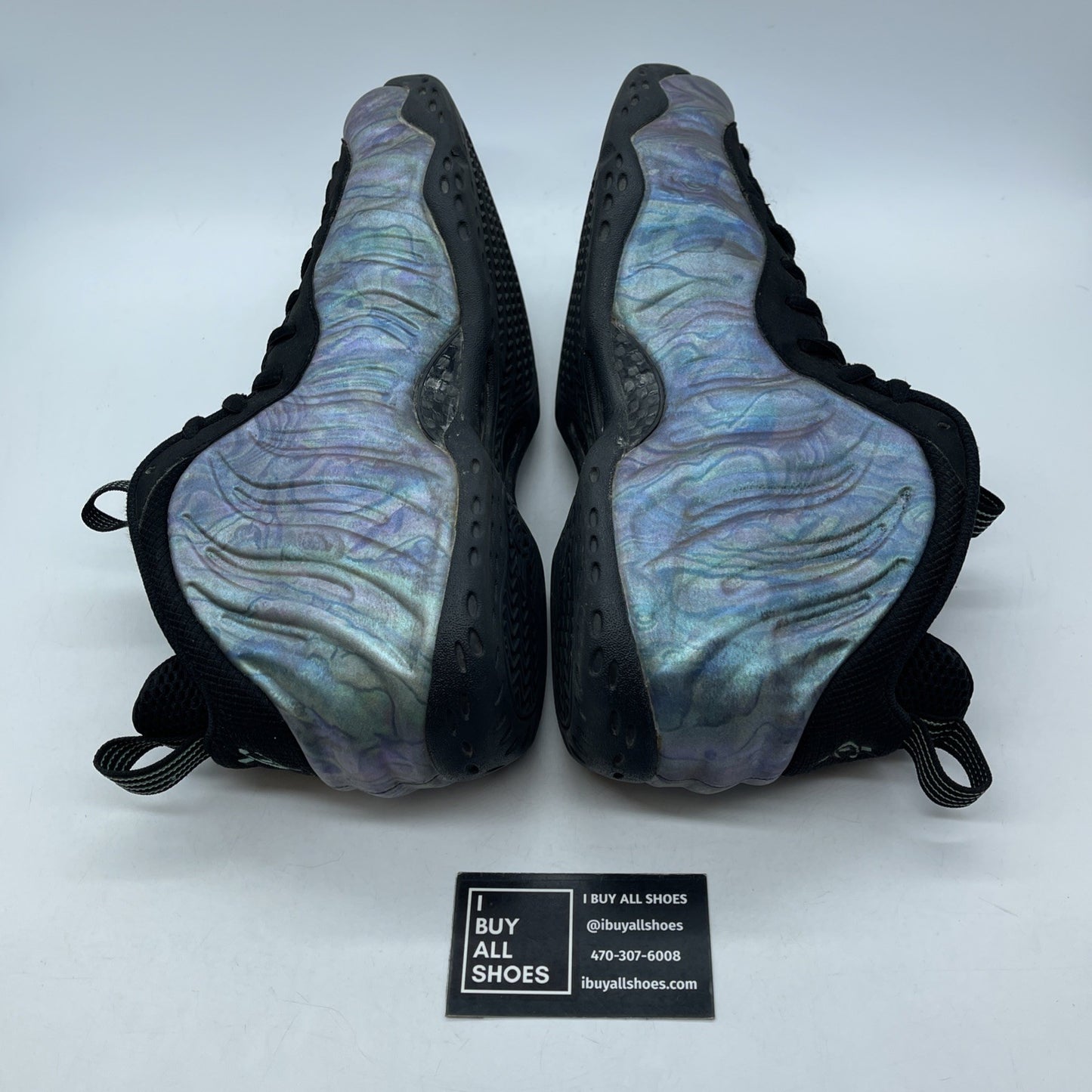 Size 12 - Nike Air Foamposite One Premium Abalone Blue Black Suede (575420-009)