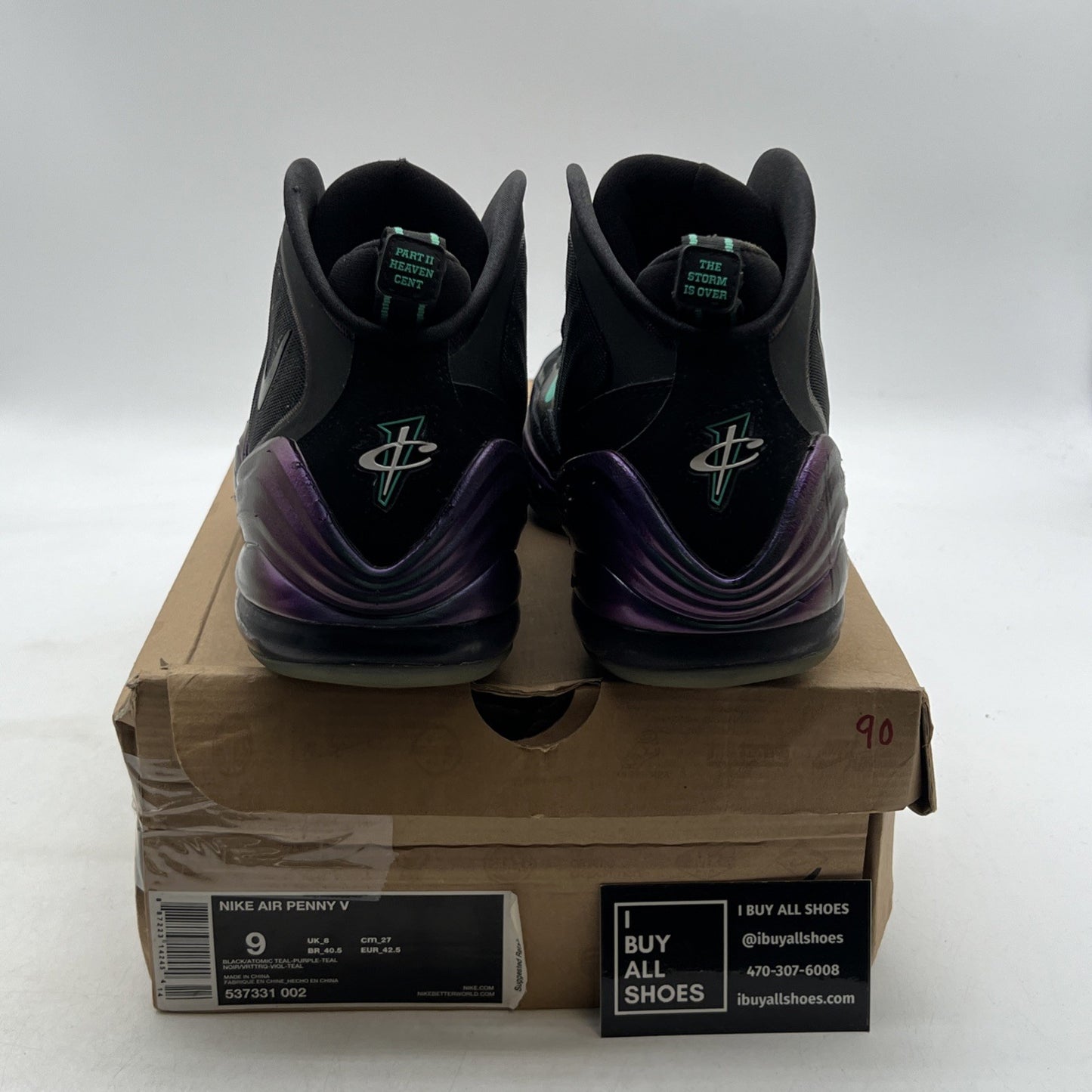 Size 9 - Nike Air Penny 5 Invisibility Cloak (537331-002)