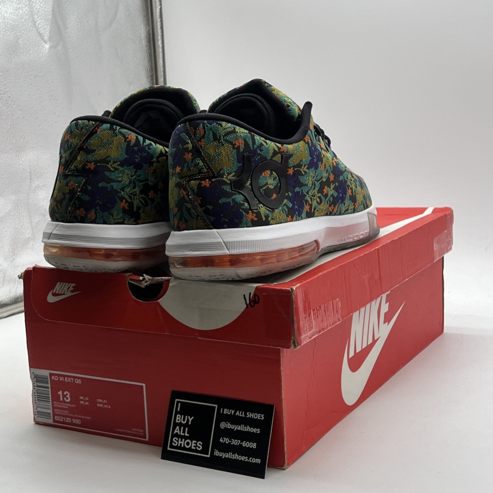 Size 13 - Nike Mens 7 KD 6 EXT QS Sneakers Floral Print (652120-900)