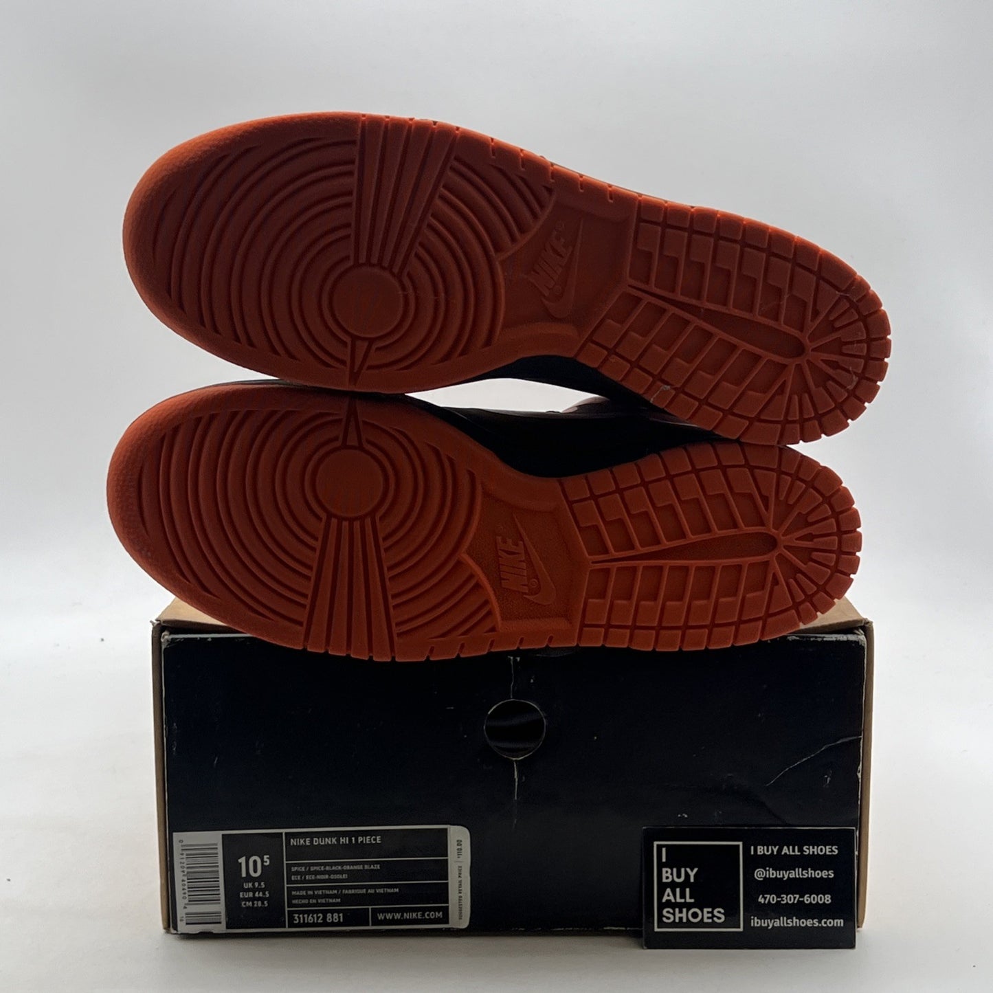 Size 10.5 - Nike Dunk 1 Piece High Laser Spice (311612-881)