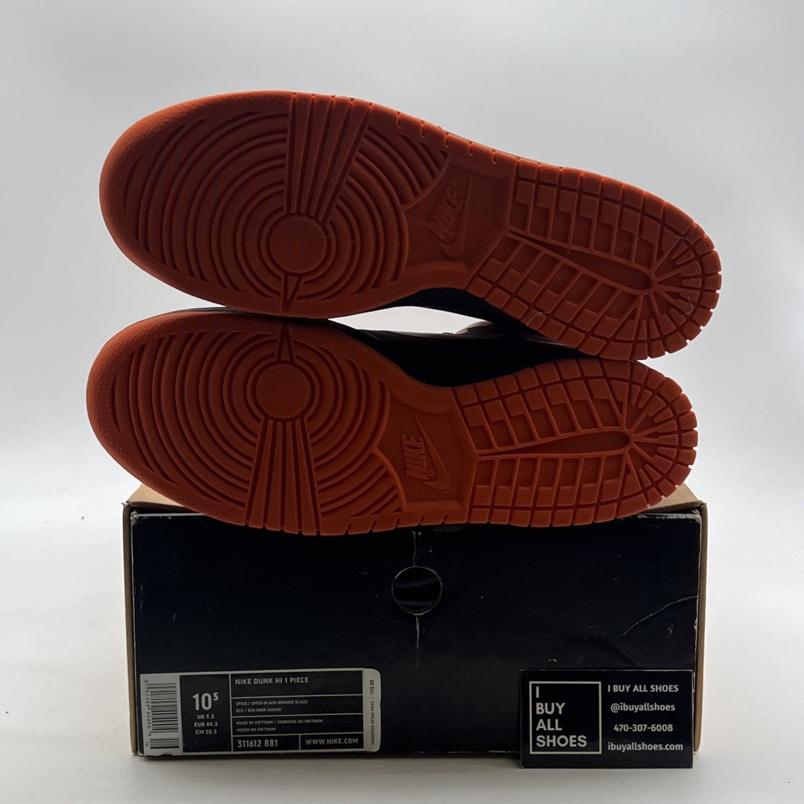 Size 10.5 - Nike Dunk 1 Piece High Laser Spice (311612-881)