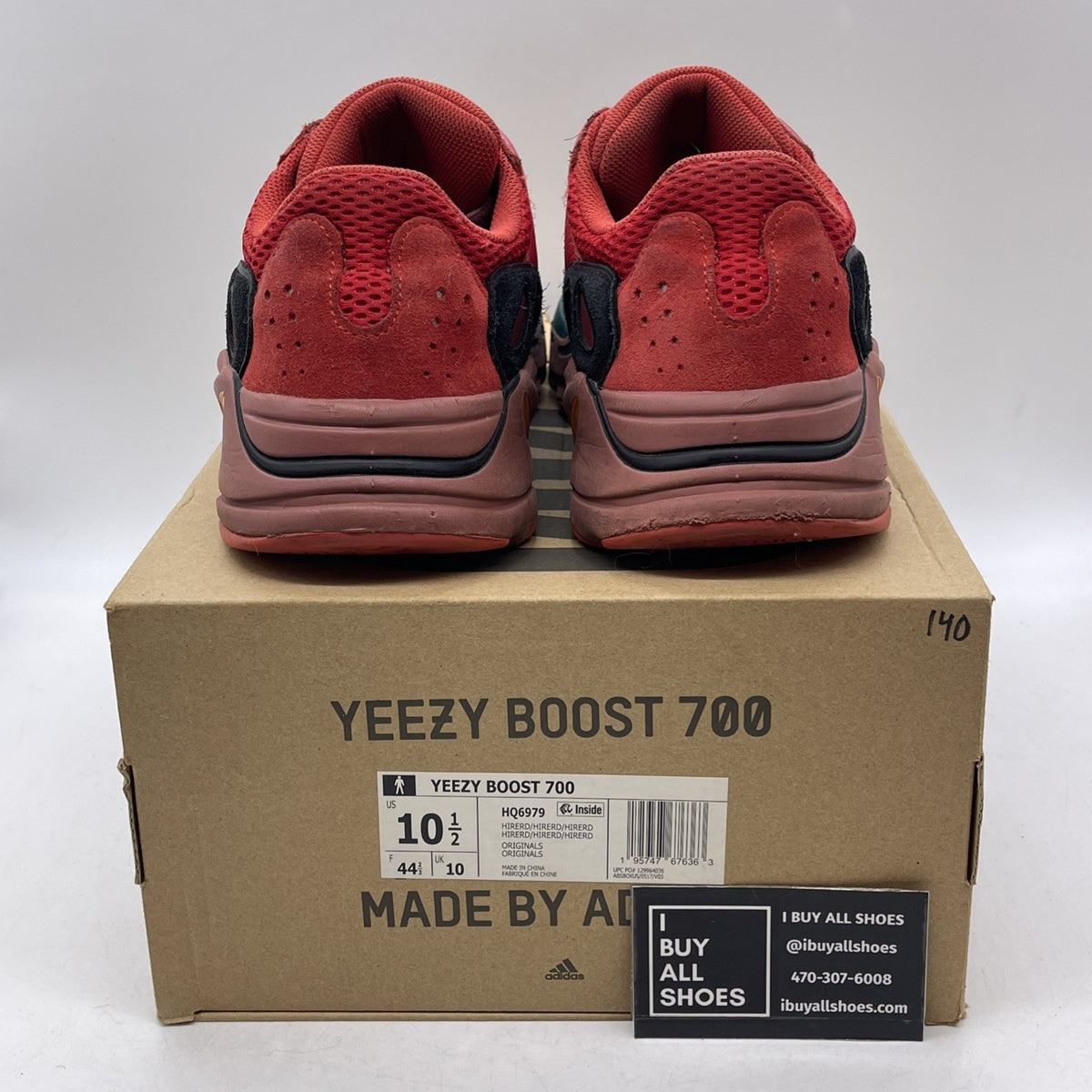 Size 10.5 - Adidas Yeezy Boost 700 Hi-Res Red (HQ6979)