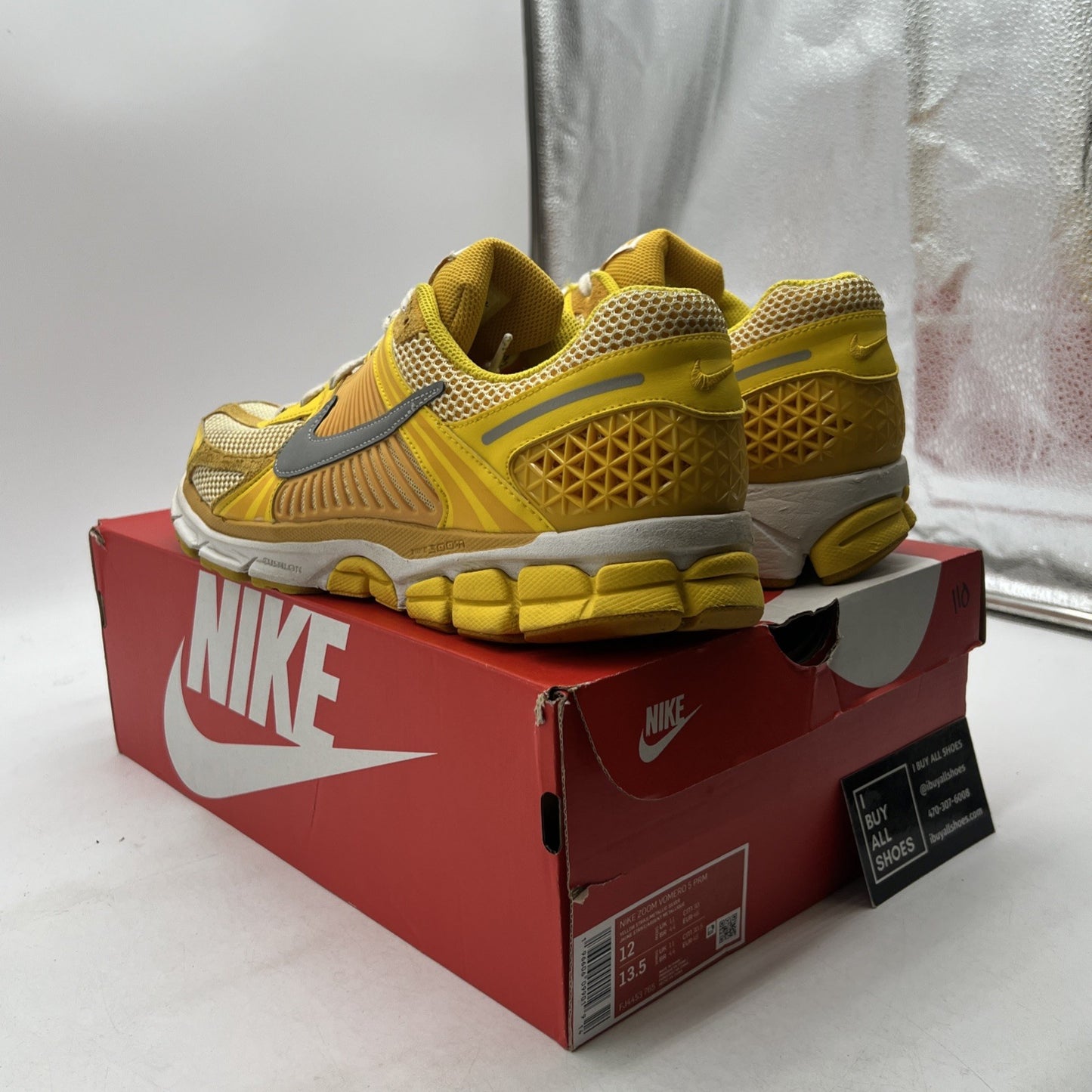 Size 12 - Nike Zoom Vomero 5 Yellow Strike Metallic Silver (FJ4453-765)