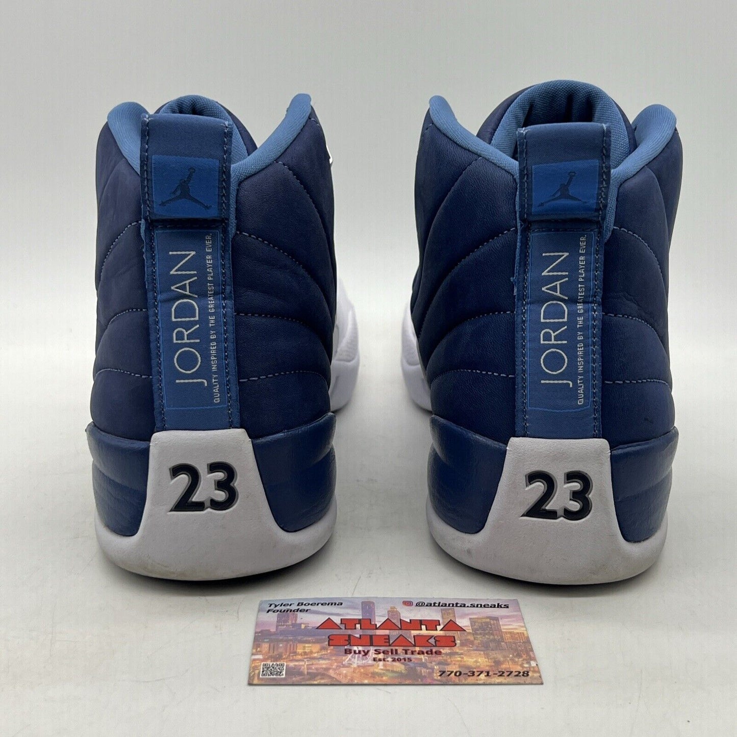 Size 13 - Jordan 12 Retro Indigo 2020 Navy White Leather (130690-404)