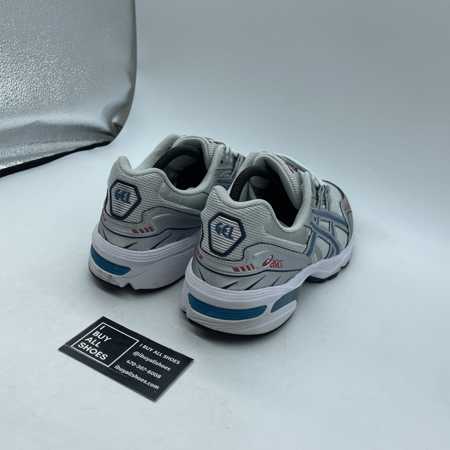 Size 9.5 - ASICS Gel 1090 Pure Silver Teal (1201A484)