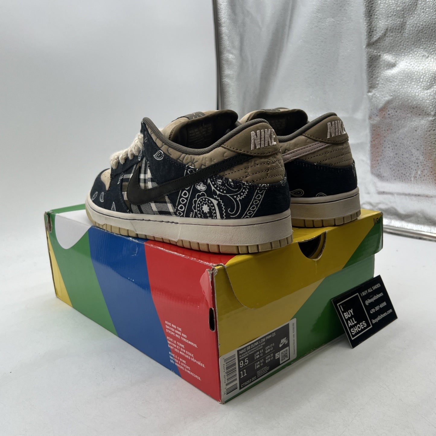 Size 9.5 - Travis Scott x Nike SB Dunk PRM QS Low Cactus Jack (CT5053-001)