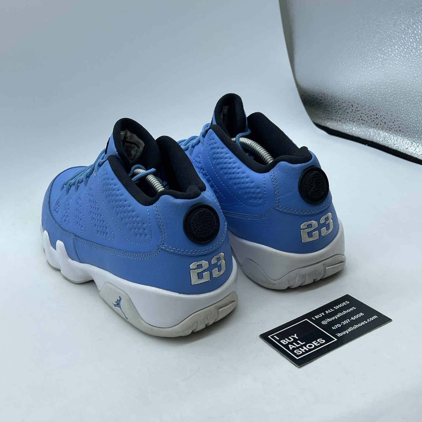 Size 11.5 - Air Jordan 9 Retro Low Pantone Blue Black Leather (832822-401)
