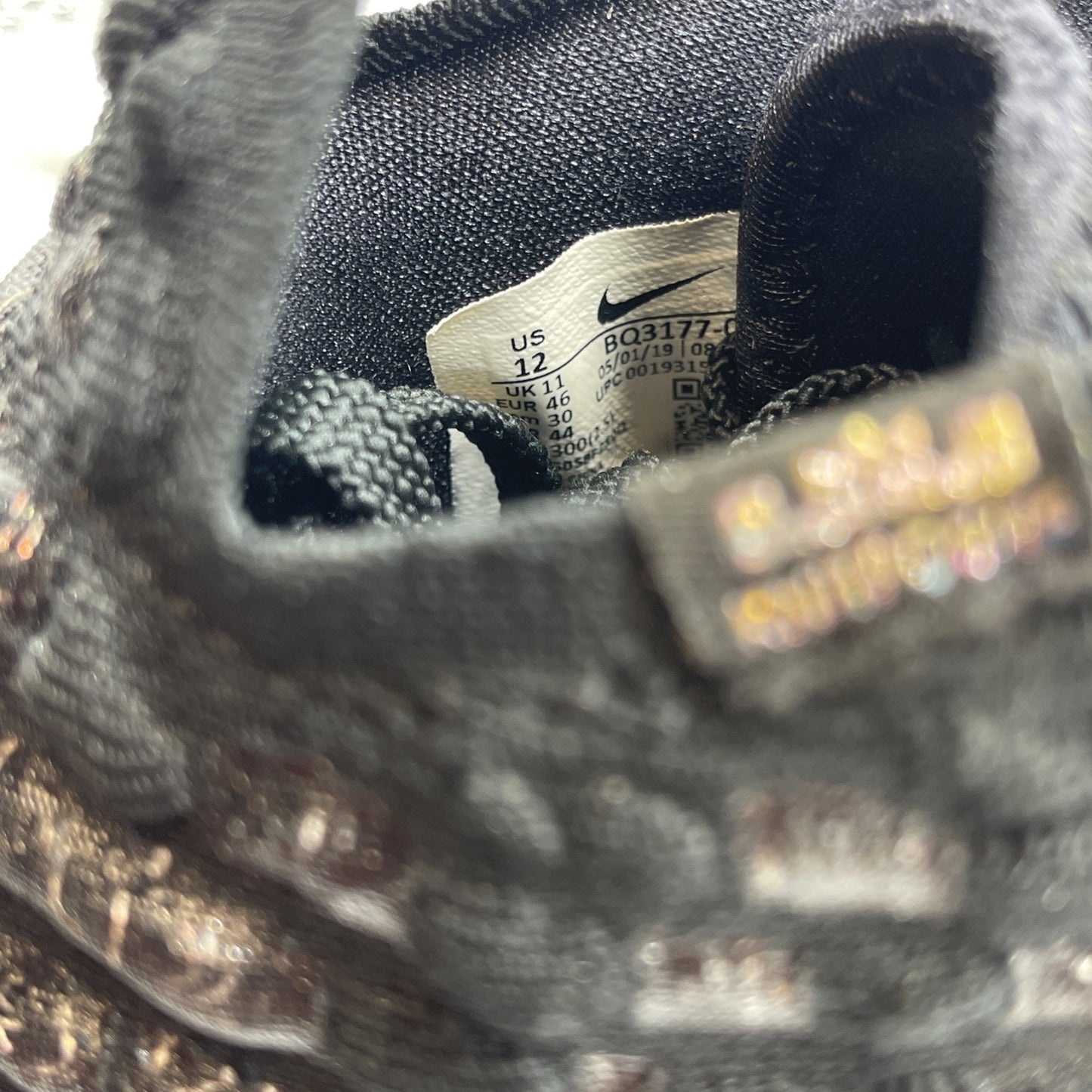 Size 12 - Nike LeBron 17 Currency Black White Suede (BQ3177-001)
