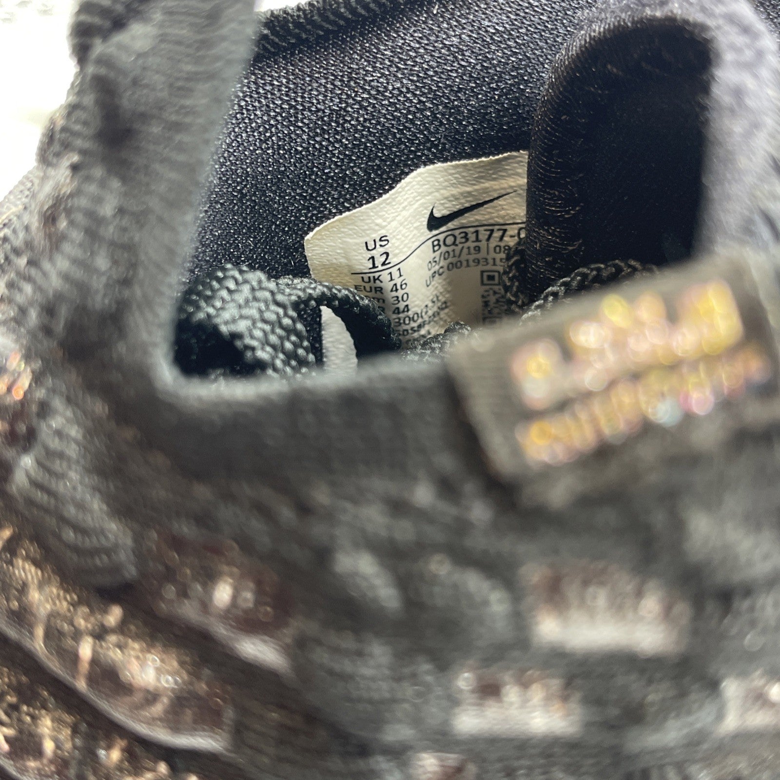 Size 12 - Nike LeBron 17 Currency Black White Suede (BQ3177-001)