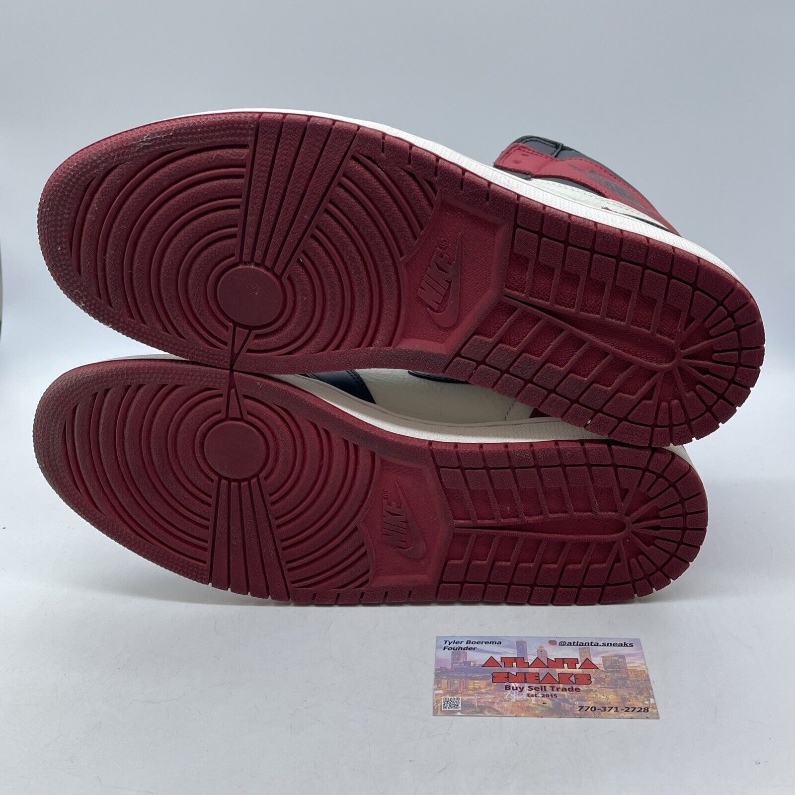 Size 11 - Jordan 1 Retro OG High Bred Toe Black Red White Leather (555088-610)