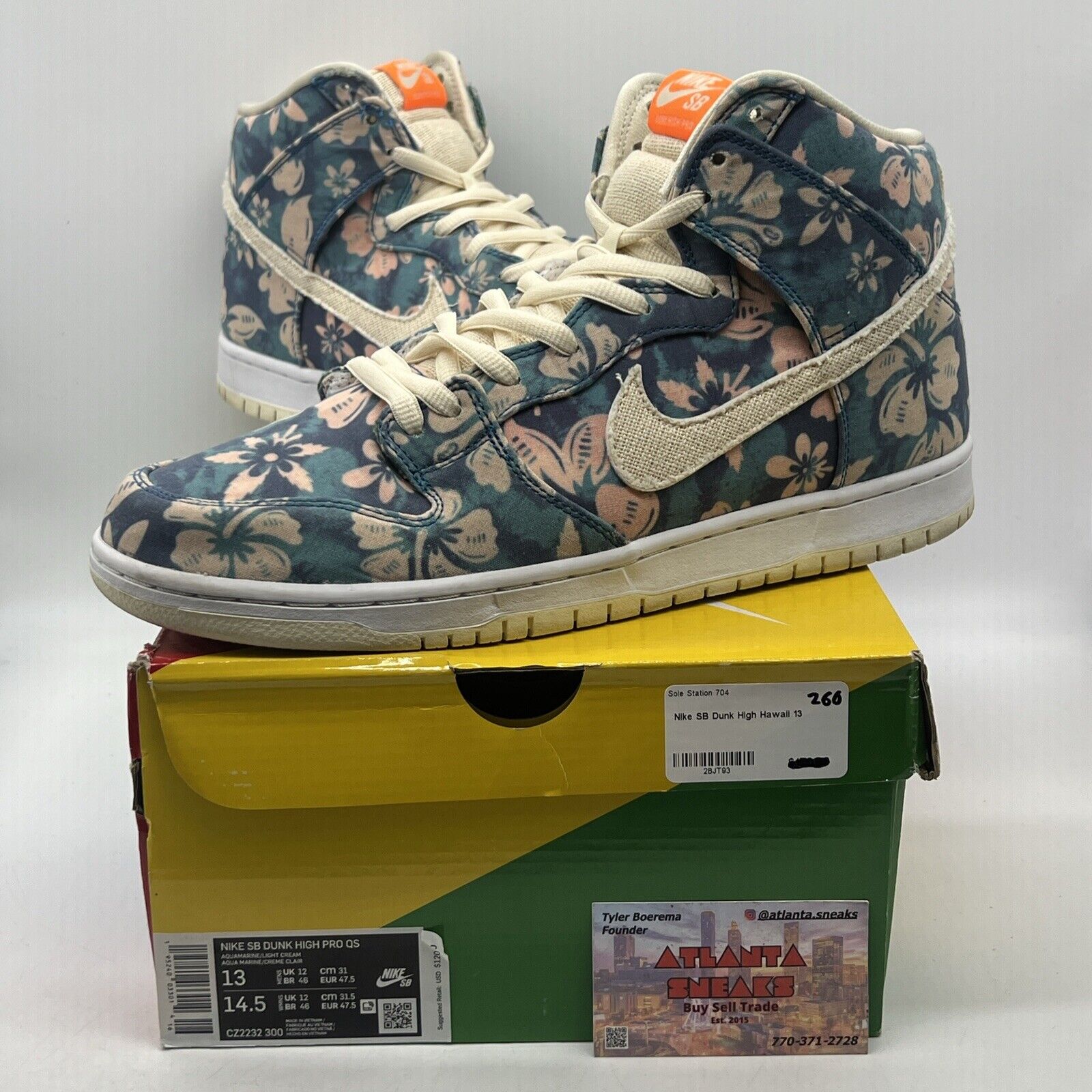 Size 13 - Nike Dunk SB High Maui Wowie White (CZ2232-300)