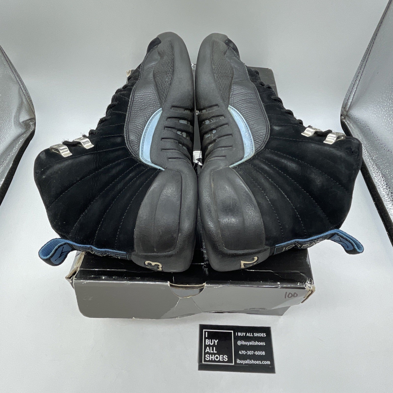 Size 9 - Air Jordan 12 Retro 2009 Nubuck Black Suede Leather (130690-018)