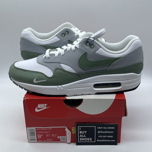 Size 9.5 - Nike Air Max 1 Grey Mint Grey White Leather (AH8145-015)