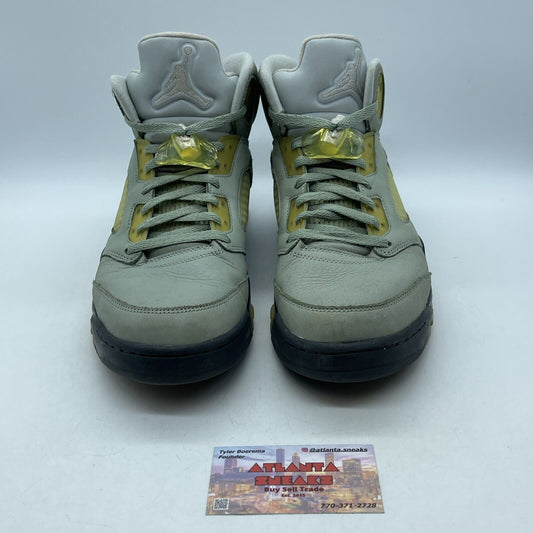 Size 11 - Jordan 5 JADE HORIZON Green Suede Black Silver (DC7501-300)