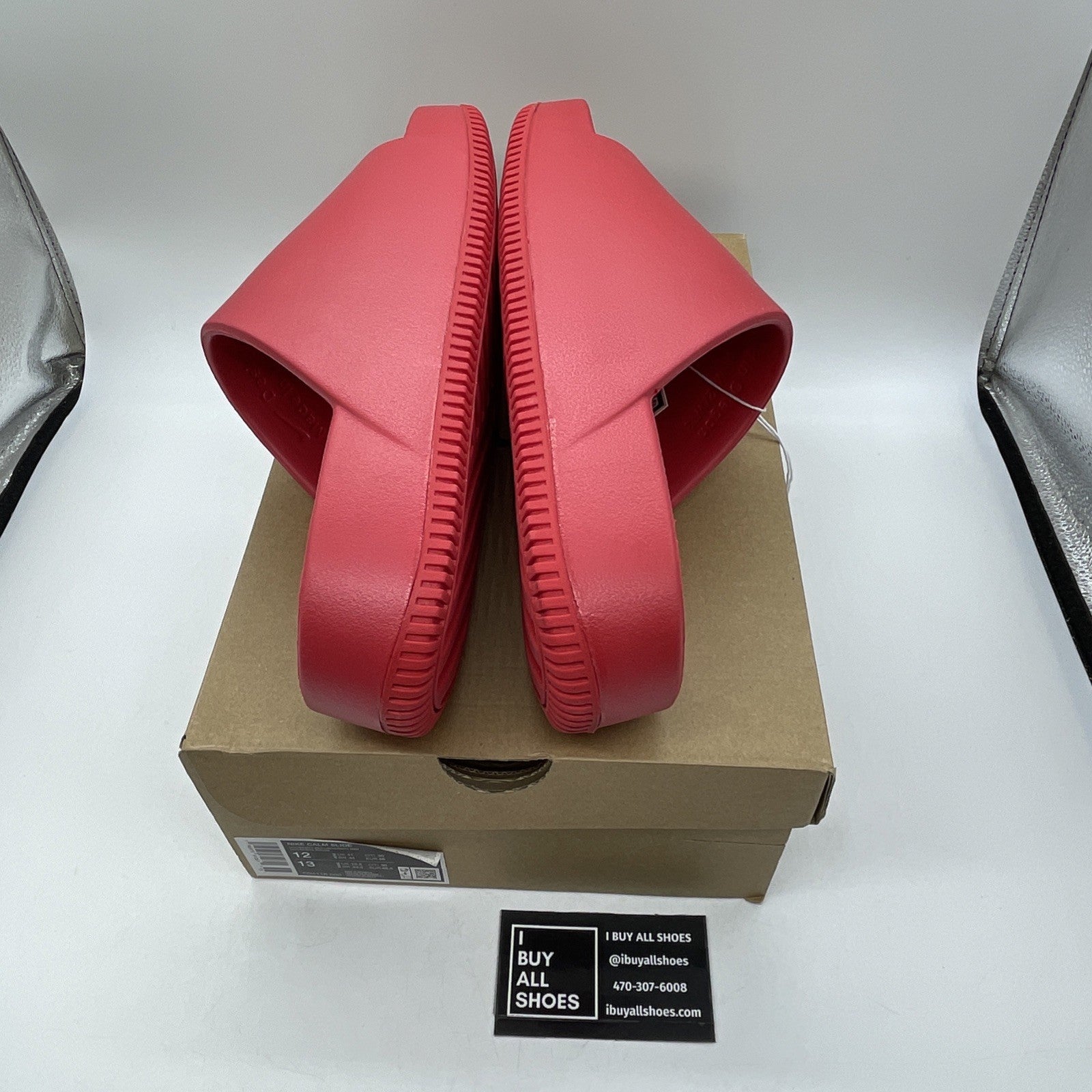 Size 12 - Nike Calm Men’s Slide, University Red Rubber (FD4116-600)