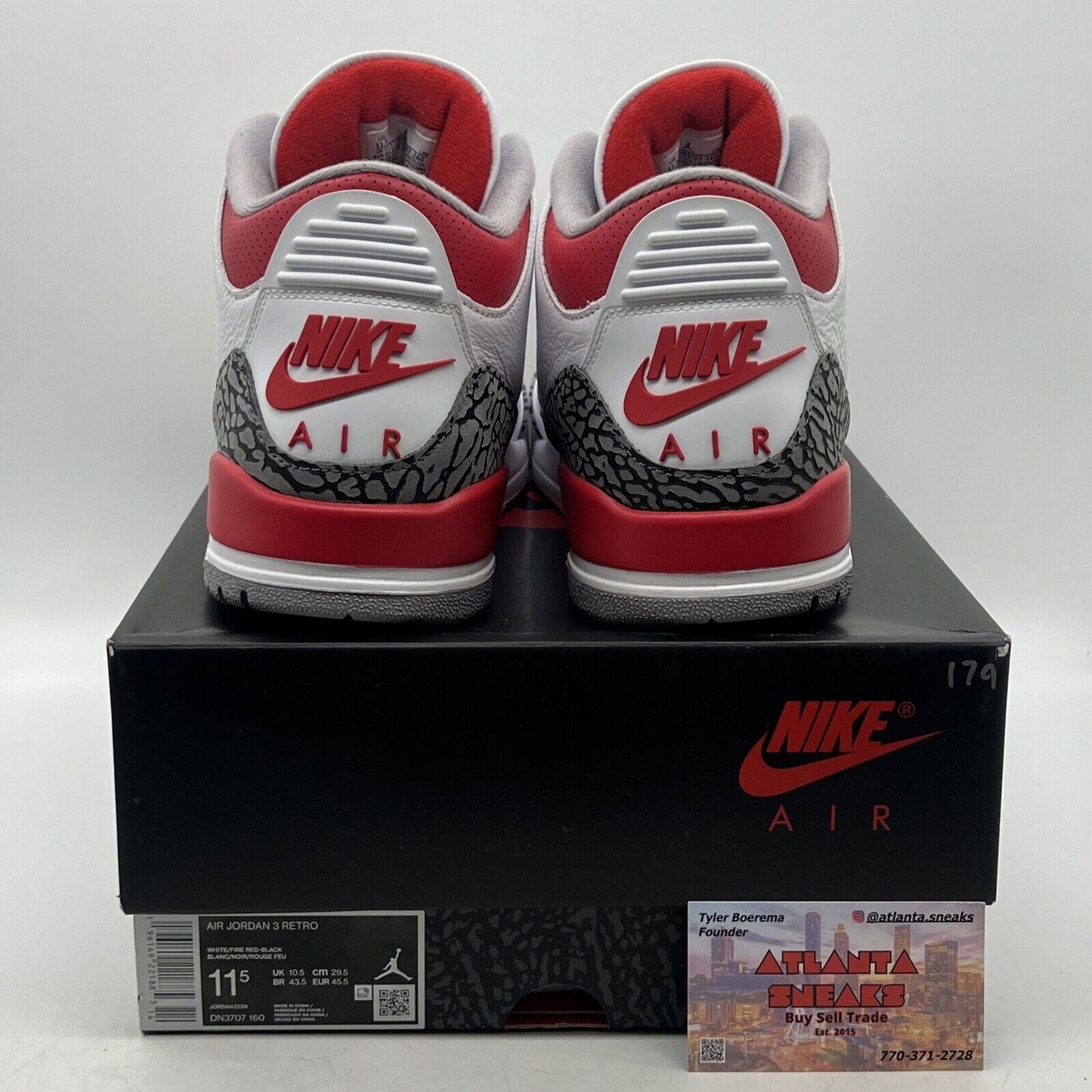 Size 11.5 - Jordan 3 Retro Mid Fire Red White Black Leather (DN3707-160)