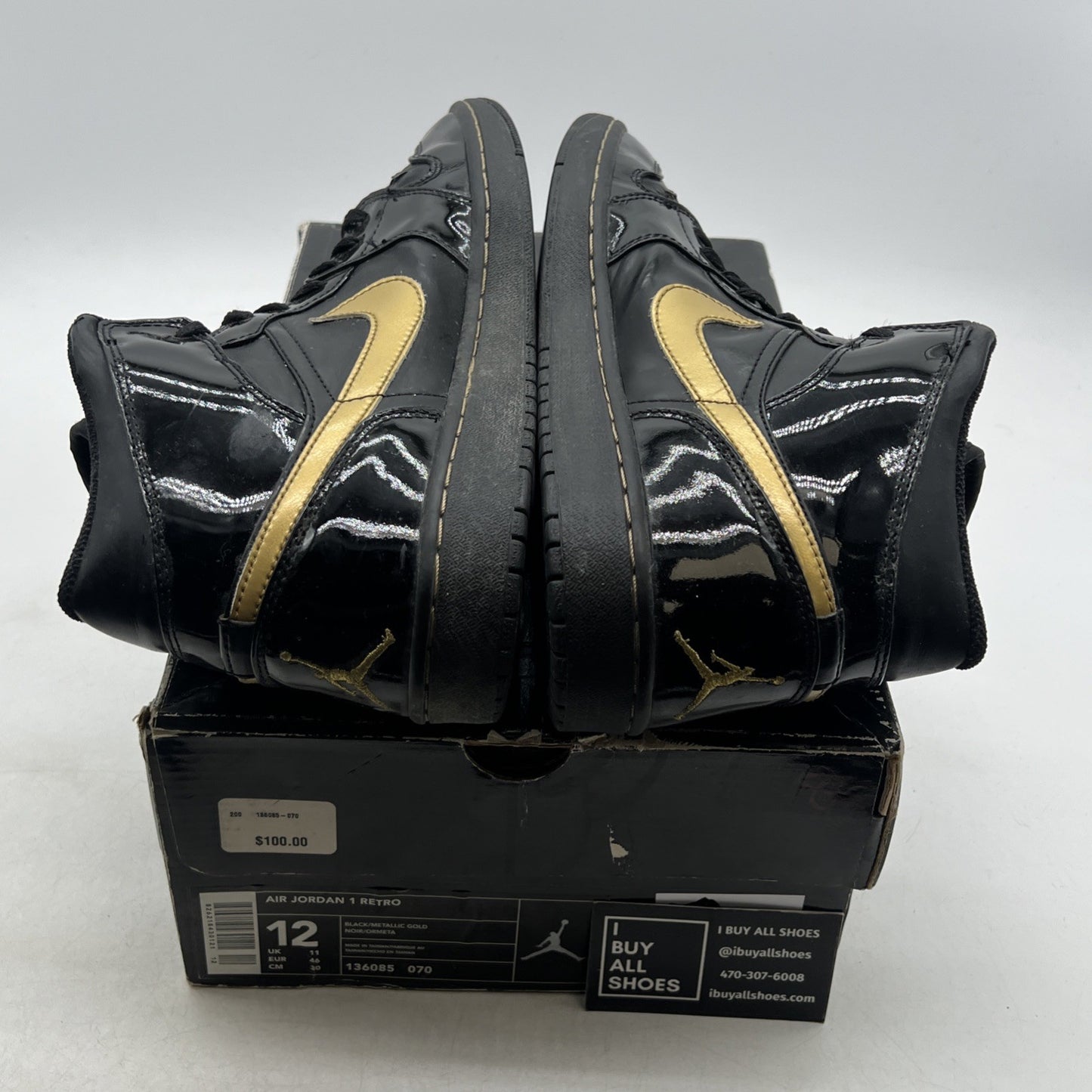 Size 12 - Air Jordan 1 Retro PL 2003 Metallic Gold (136085-070)