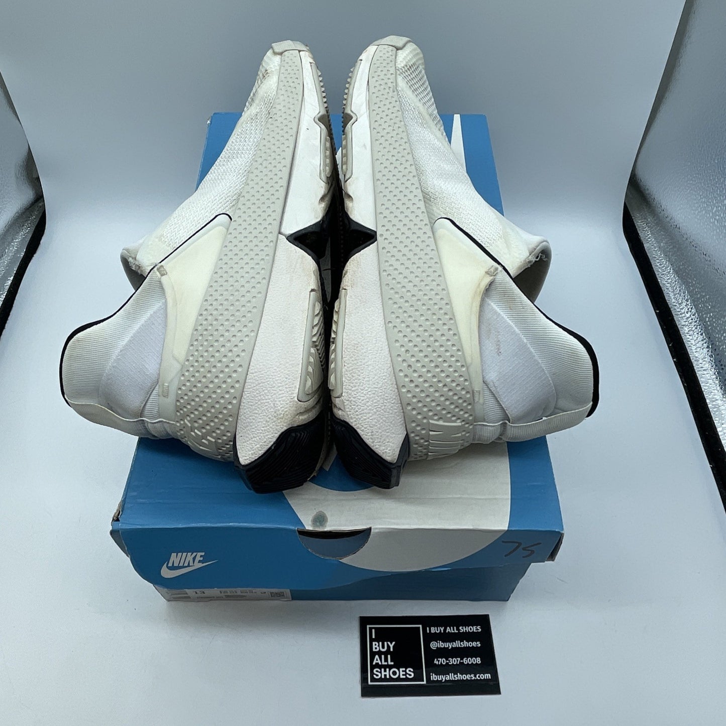Size 11.5 - Nike Go Flyease White Sail Black Gum Suede Leather (CW5883-101)