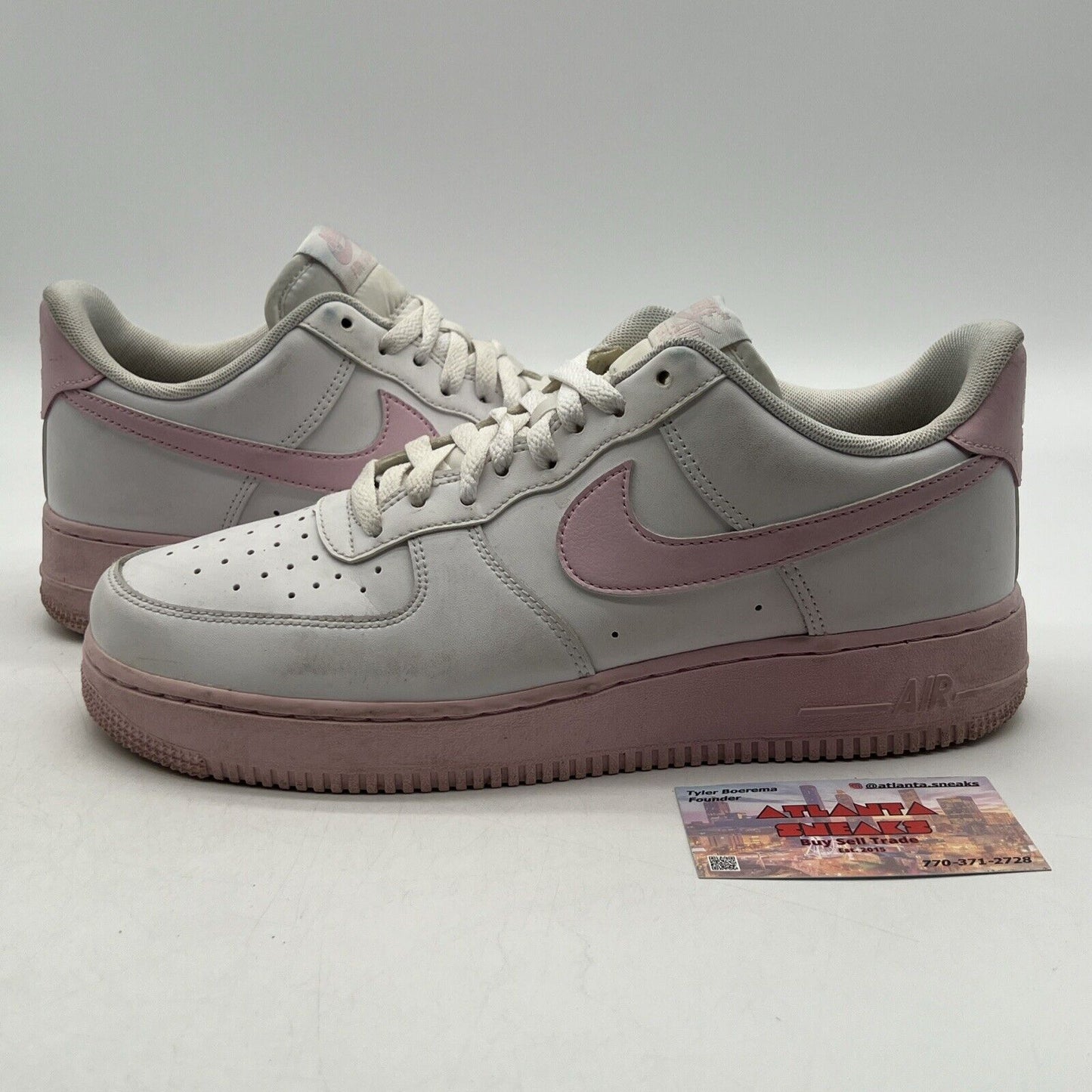 Size 9 - Nike Air Force 1 '07 Low White Pink Sole Leather (CK7663-100)