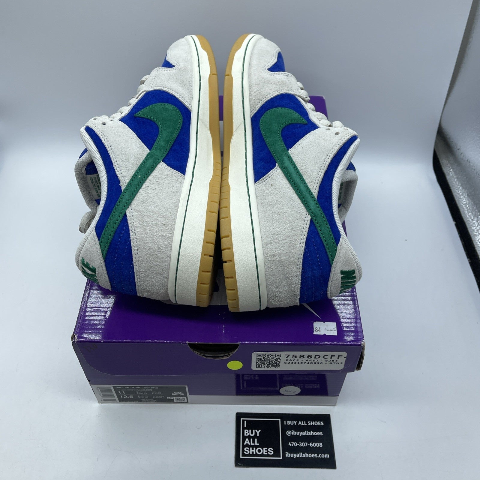 Size 11 - Nike Dunk Pro SB Low Hyper Royal Malachite Blue Grey (HF3704-001)