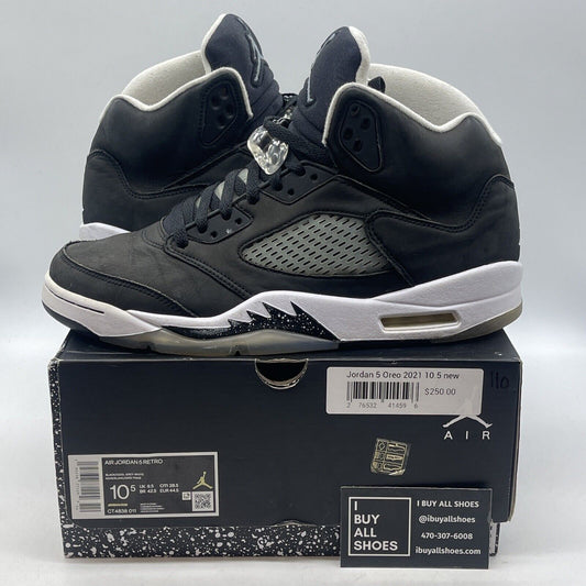 Size 10.5 - Jordan 5 Retro Mid Oreo Black White Suede Rubber (CT4838-011)