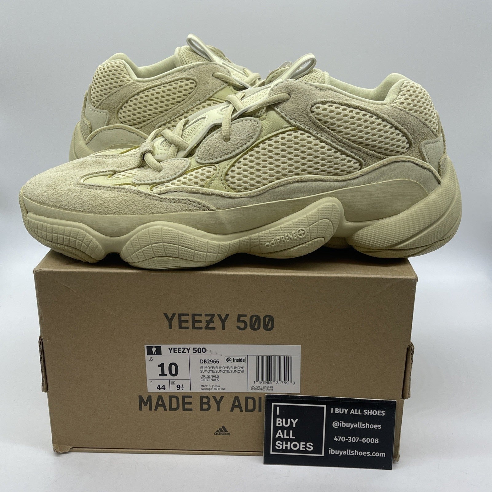 Size 10 - adidas Yeezy 500 Super Moon Yellow Suede Leather (DB2966)
