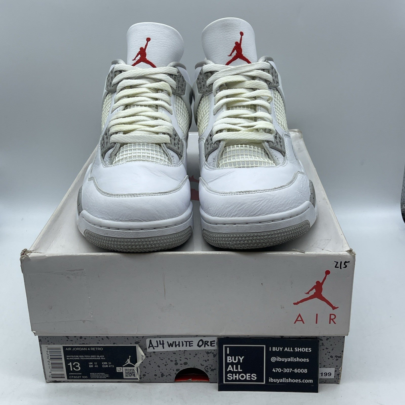 Size 13 - Air Jordan 4 Retro Mid White Oreo (CT8527-100)