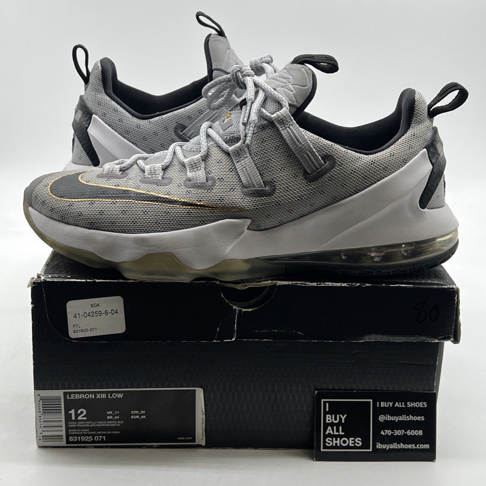 Size 12 - Nike LeBron 13 Low Cool Grey (831925-071)