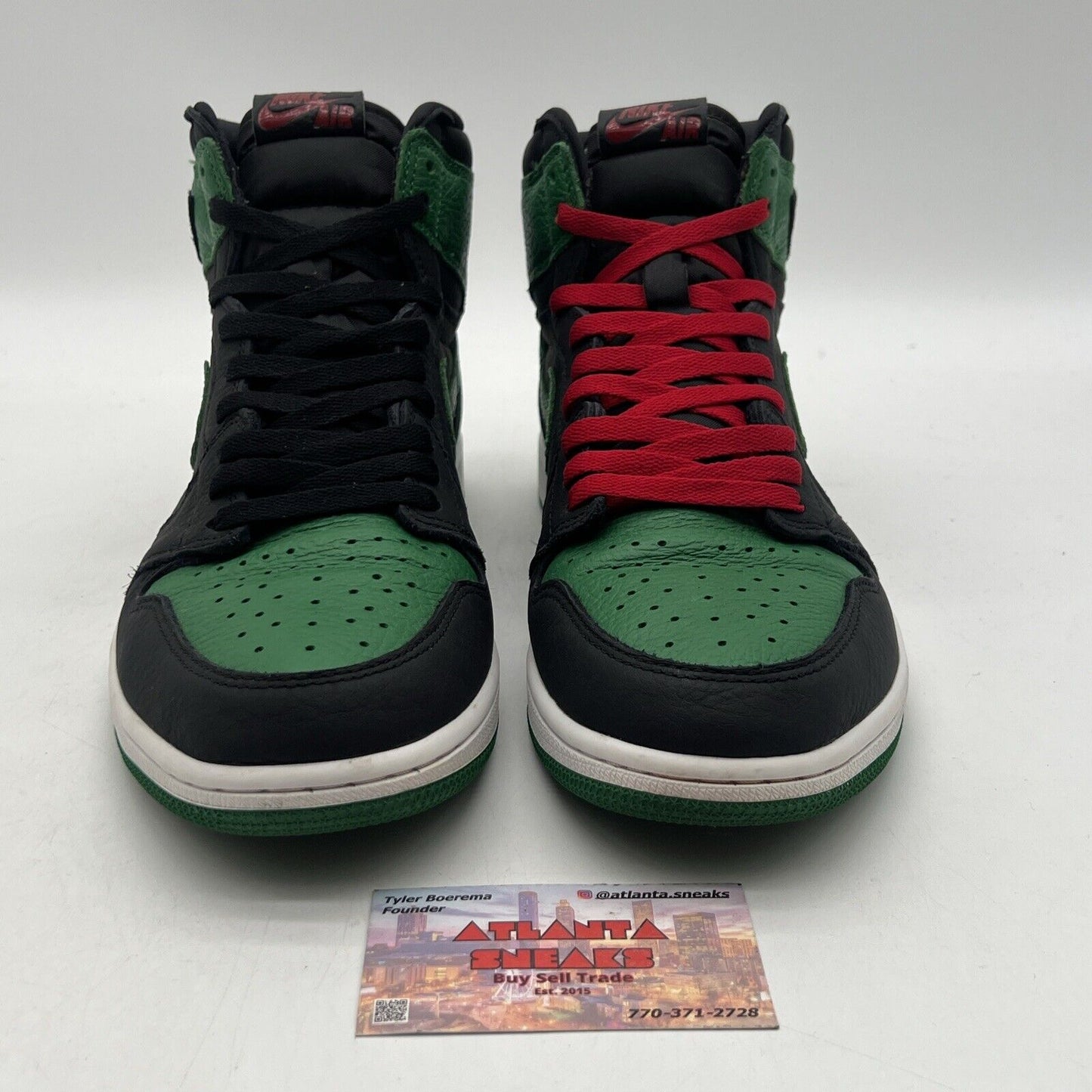 Size 11 - Jordan 1 Retro OG High Pine Green 2.0 Black Green Leather (555088-030)