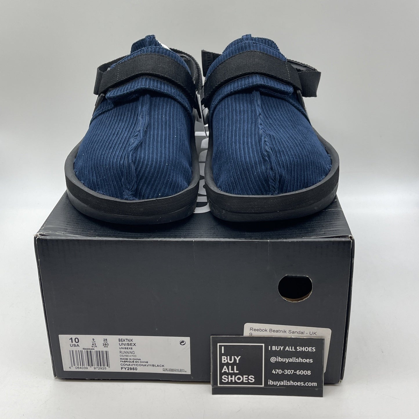 Size 10 - Reebok Beatnik Unisex Collegiate Navy Suede (FY2950)